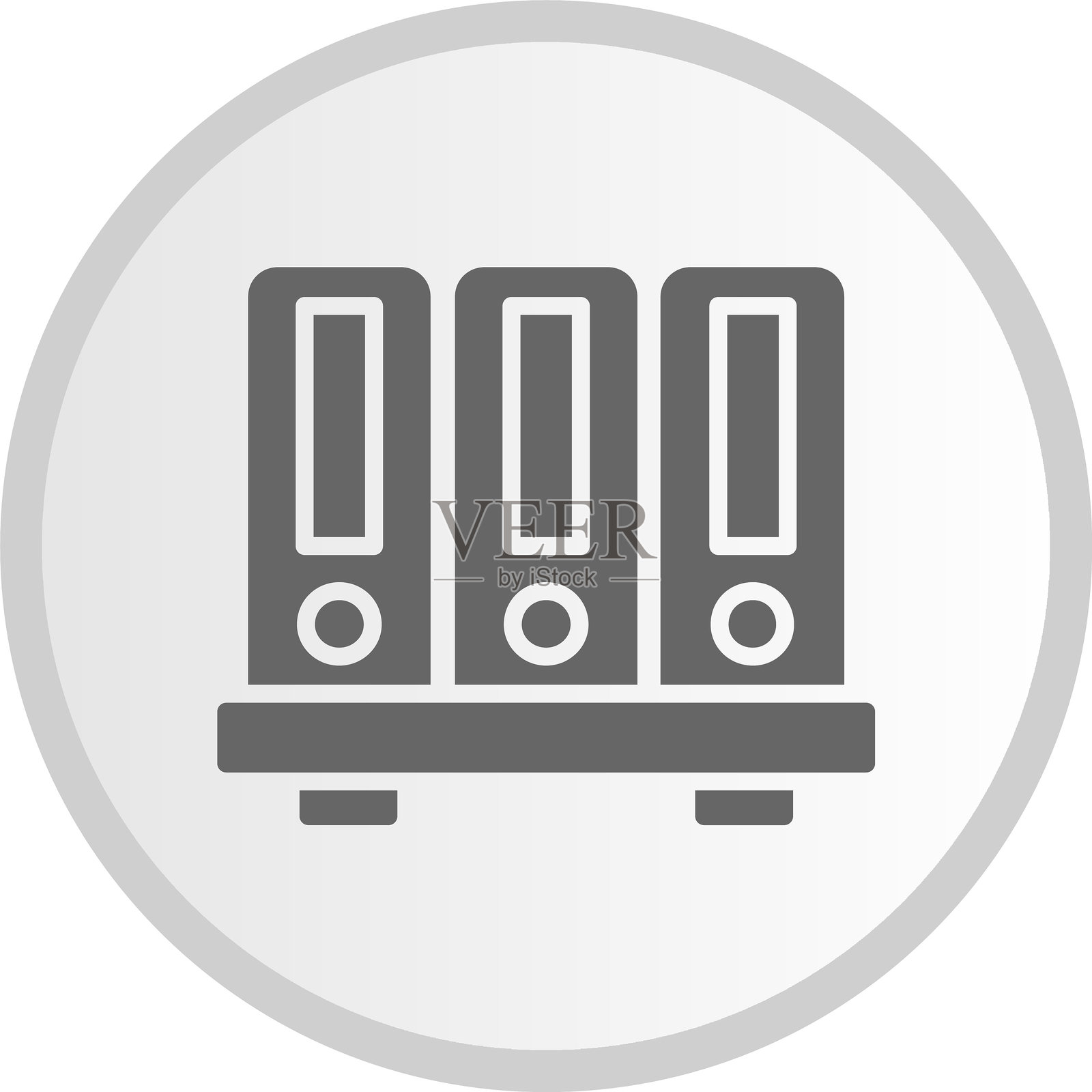 文件夹图标圆形灰色图案插画图片素材