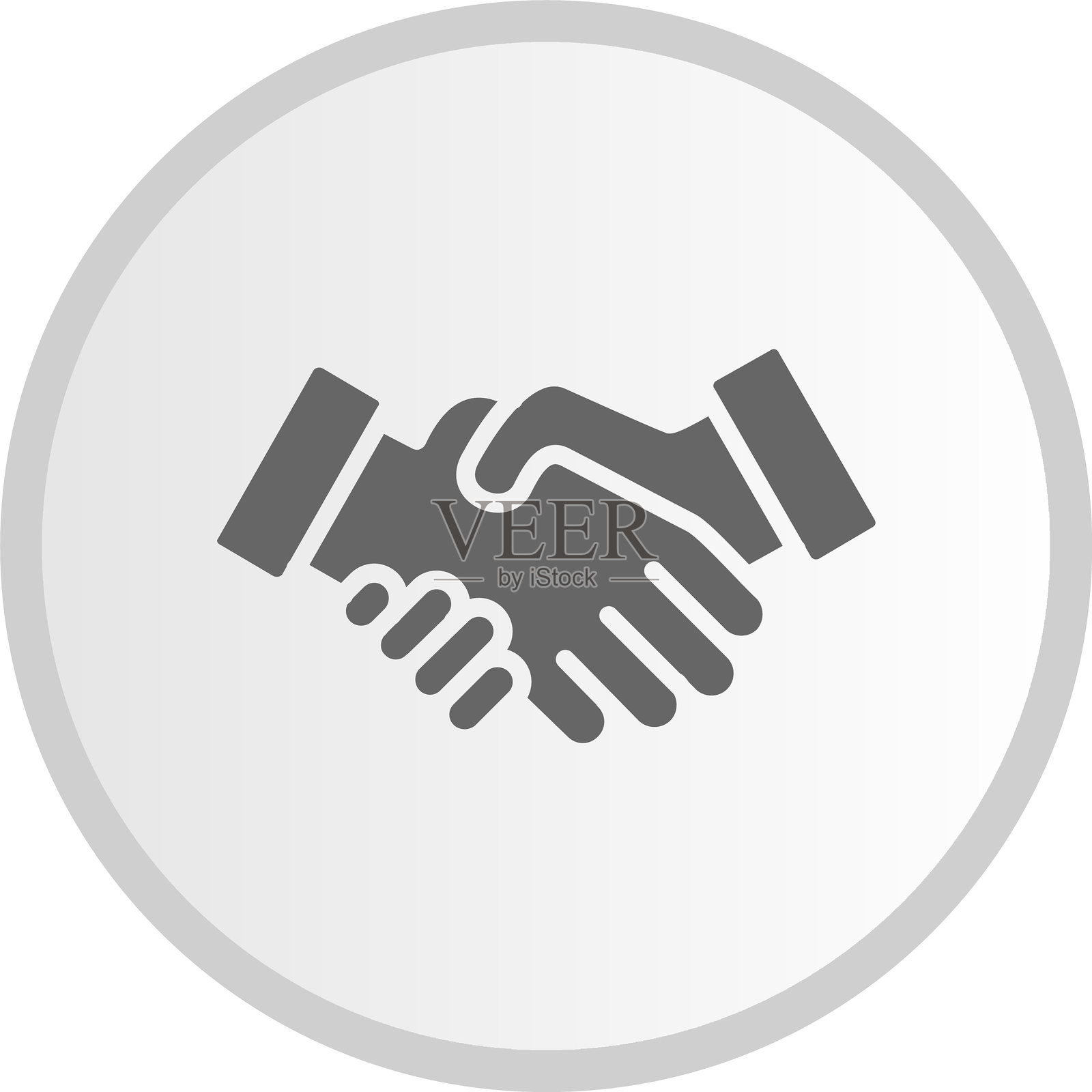 协议图标圆形灰色图标插画图片素材