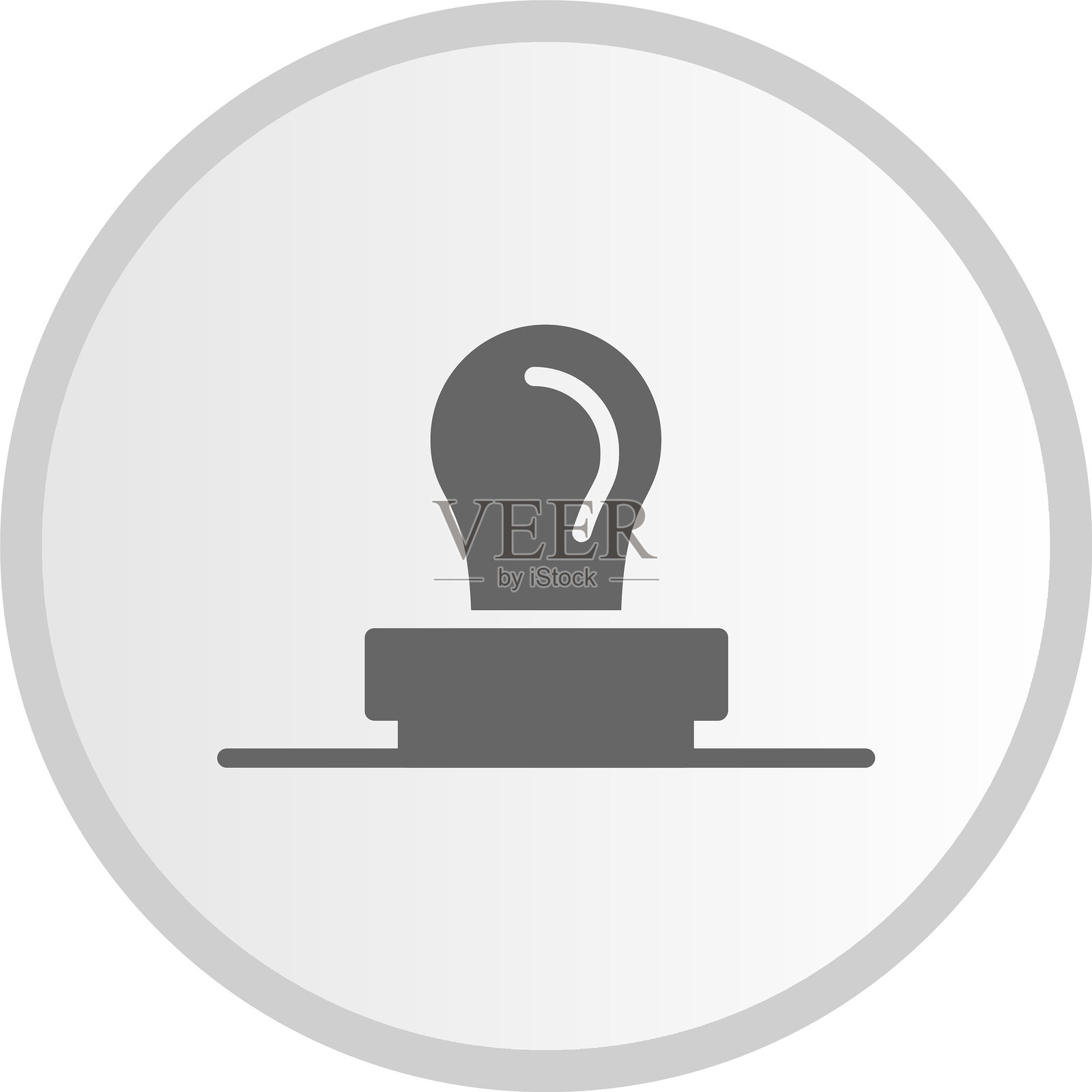 灰色圆形印章图标插画图片素材