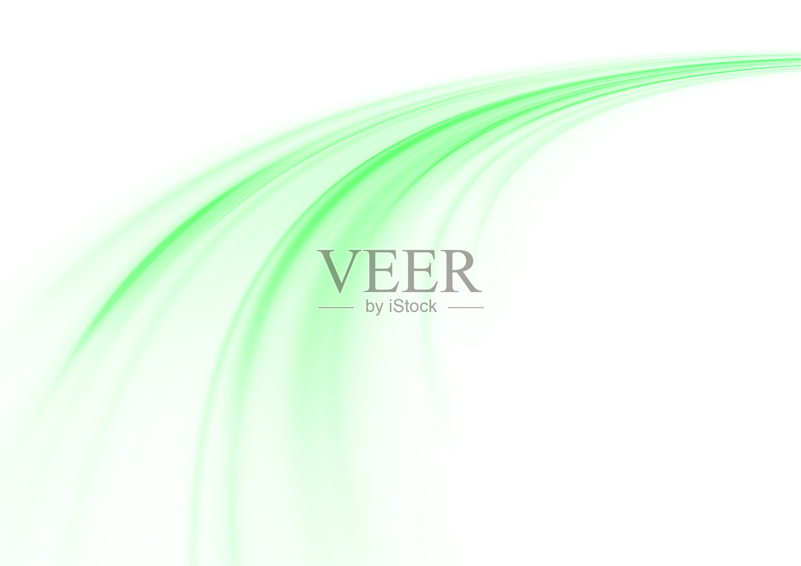 绿色闪亮的螺旋波火花。一个弯曲的亮线在旋转。闪亮的波浪路径。旋转的动态霓虹圆圈。魔幻的绿色漩涡带有高光。发光的漩涡散景效果。矢量图。插画图片素材