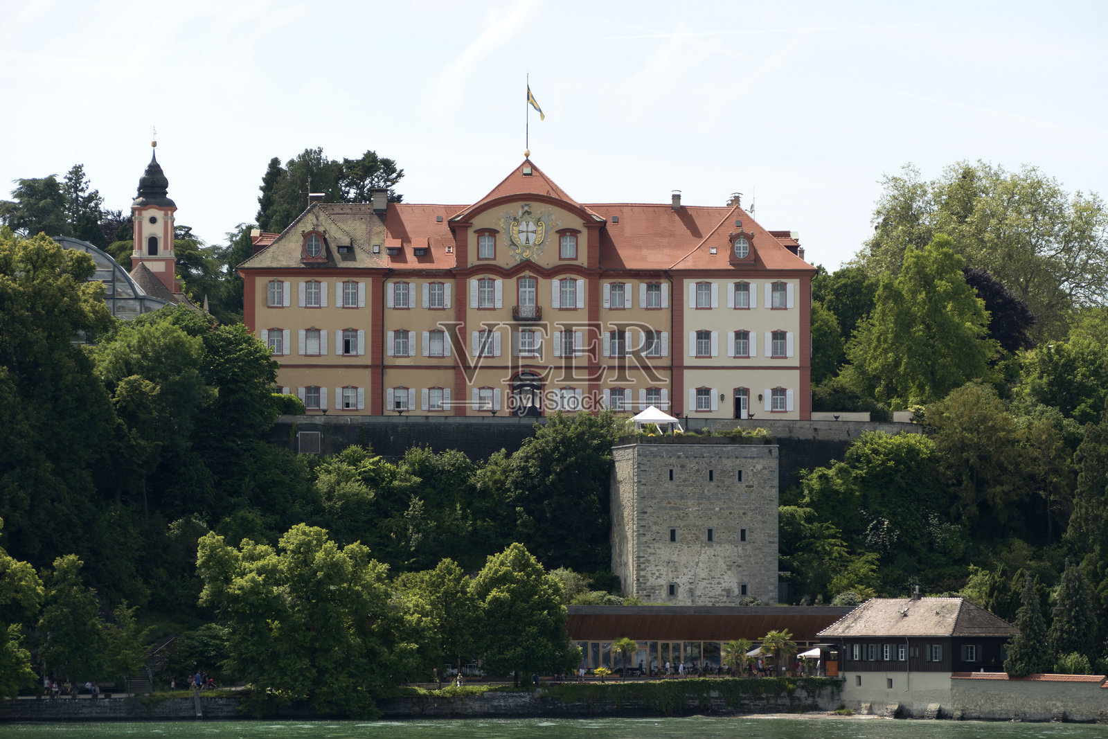 德国博登湖的梅瑙岛照片摄影图片