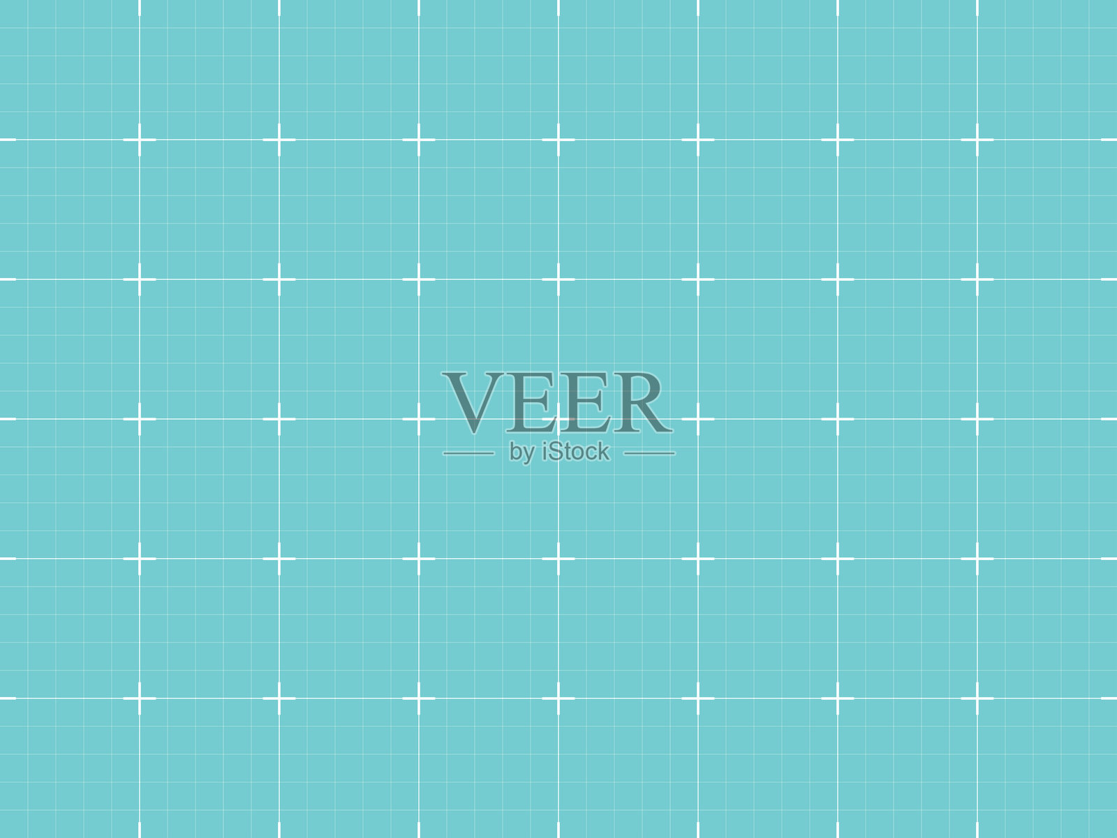 浅蓝色背景上的方格网格背景,留有空白。方格图纸、学校数学表、网格纸、笔记本图案、建筑图纸的设计。插画图片素材