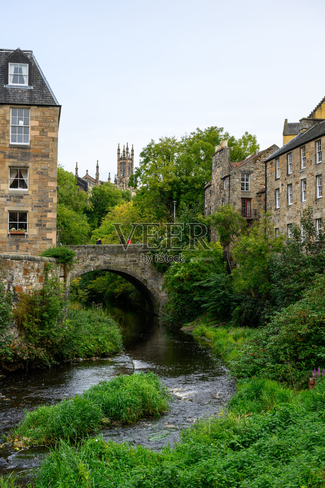 爱丁堡的迪恩村,清晨时分照片摄影图片