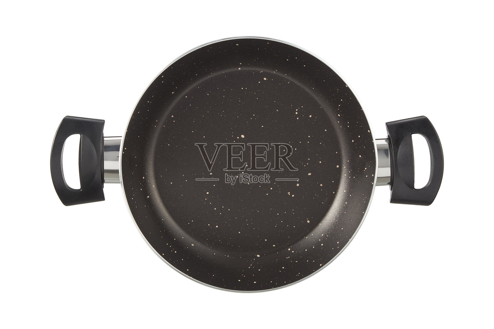 白色背景上的炒锅照片摄影图片