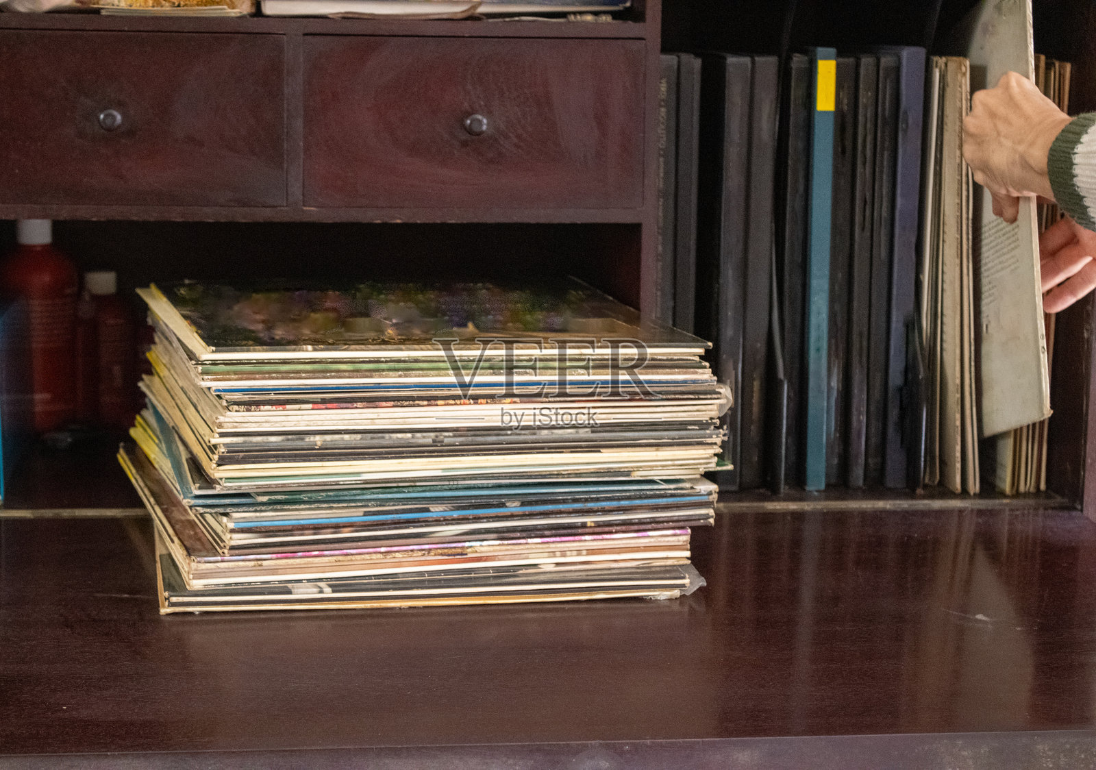 选择黑胶唱片系列照片摄影图片