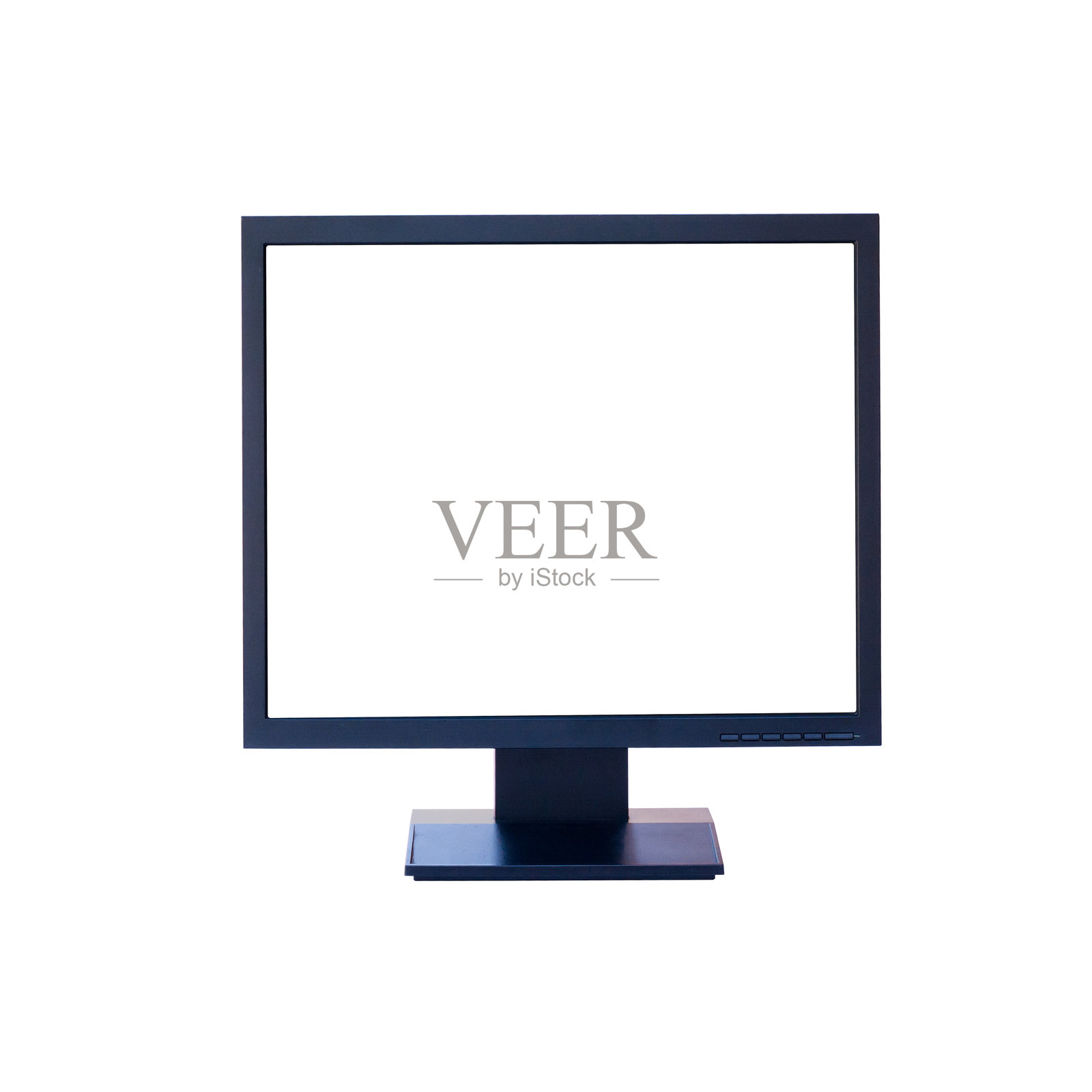 白色背景上的计算机显示器特写照片摄影图片