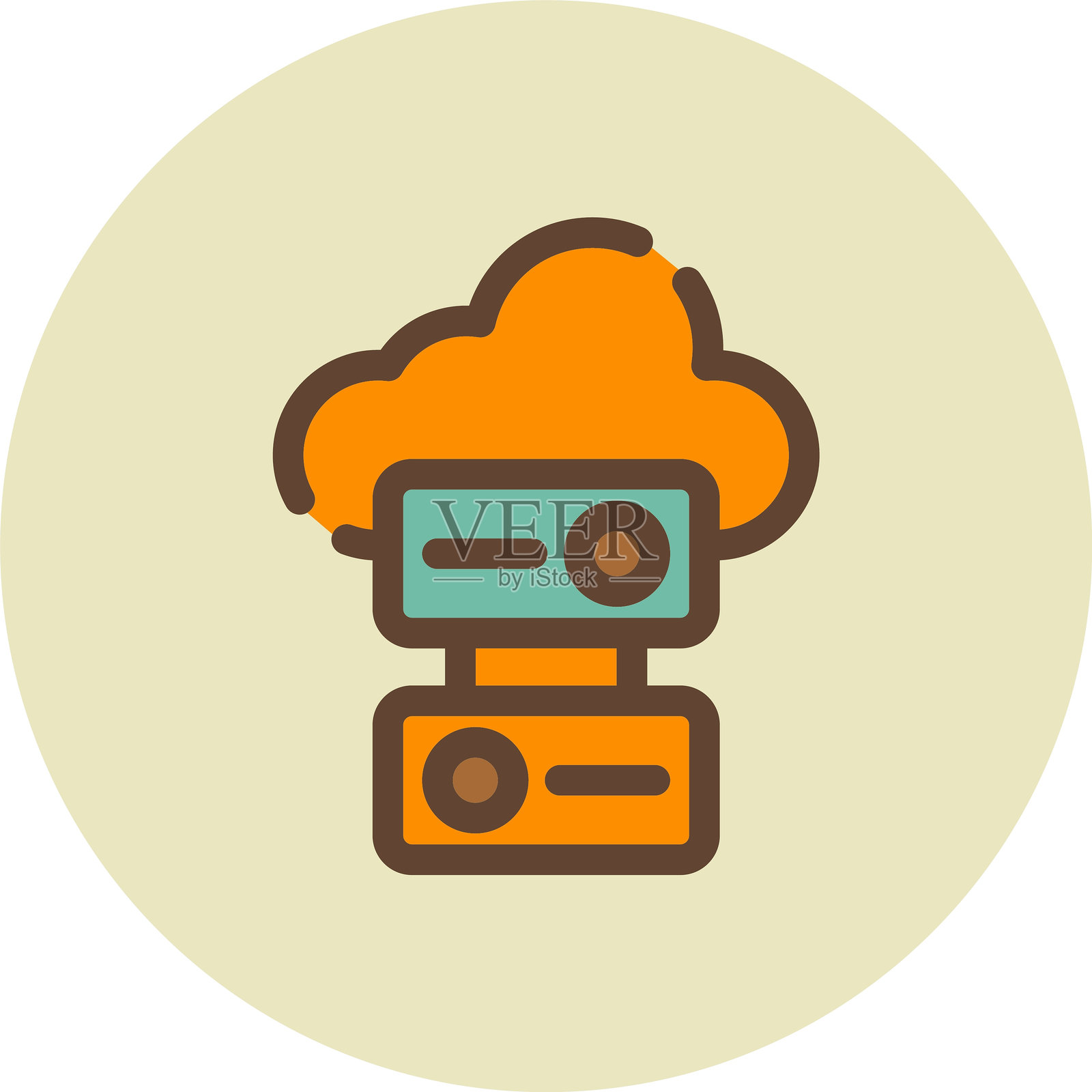 云存储图标插画图片素材