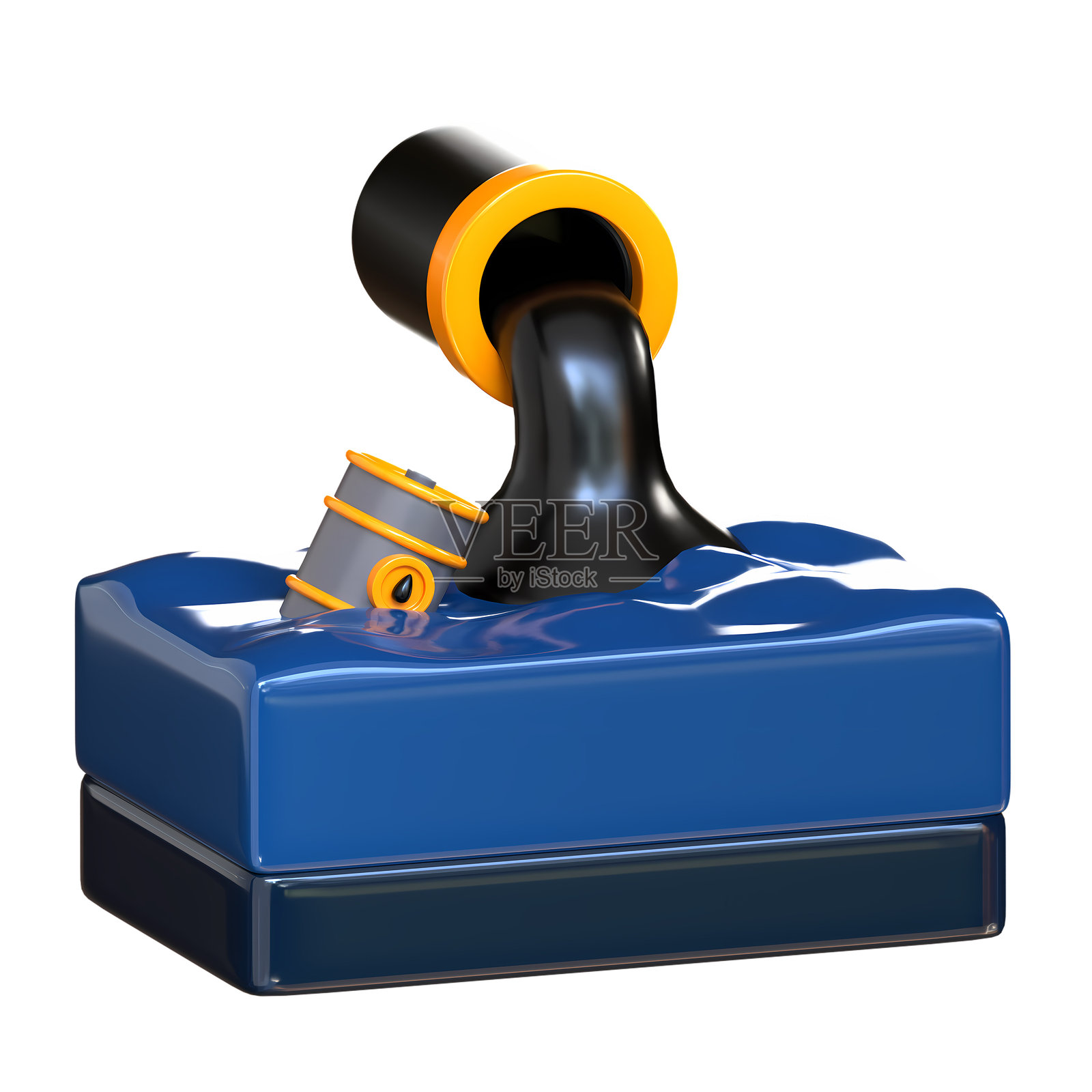 3D水污染图标照片摄影图片