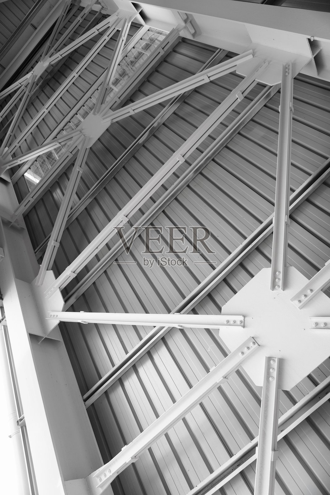 金属框架的工业机库照片摄影图片