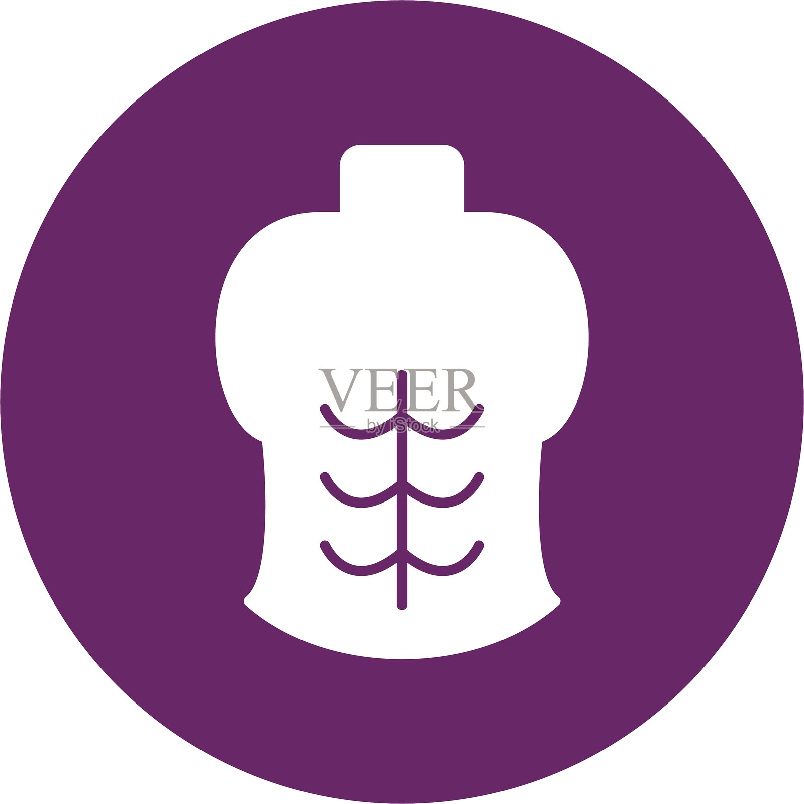 腹肌图标圆形图标插画图片素材