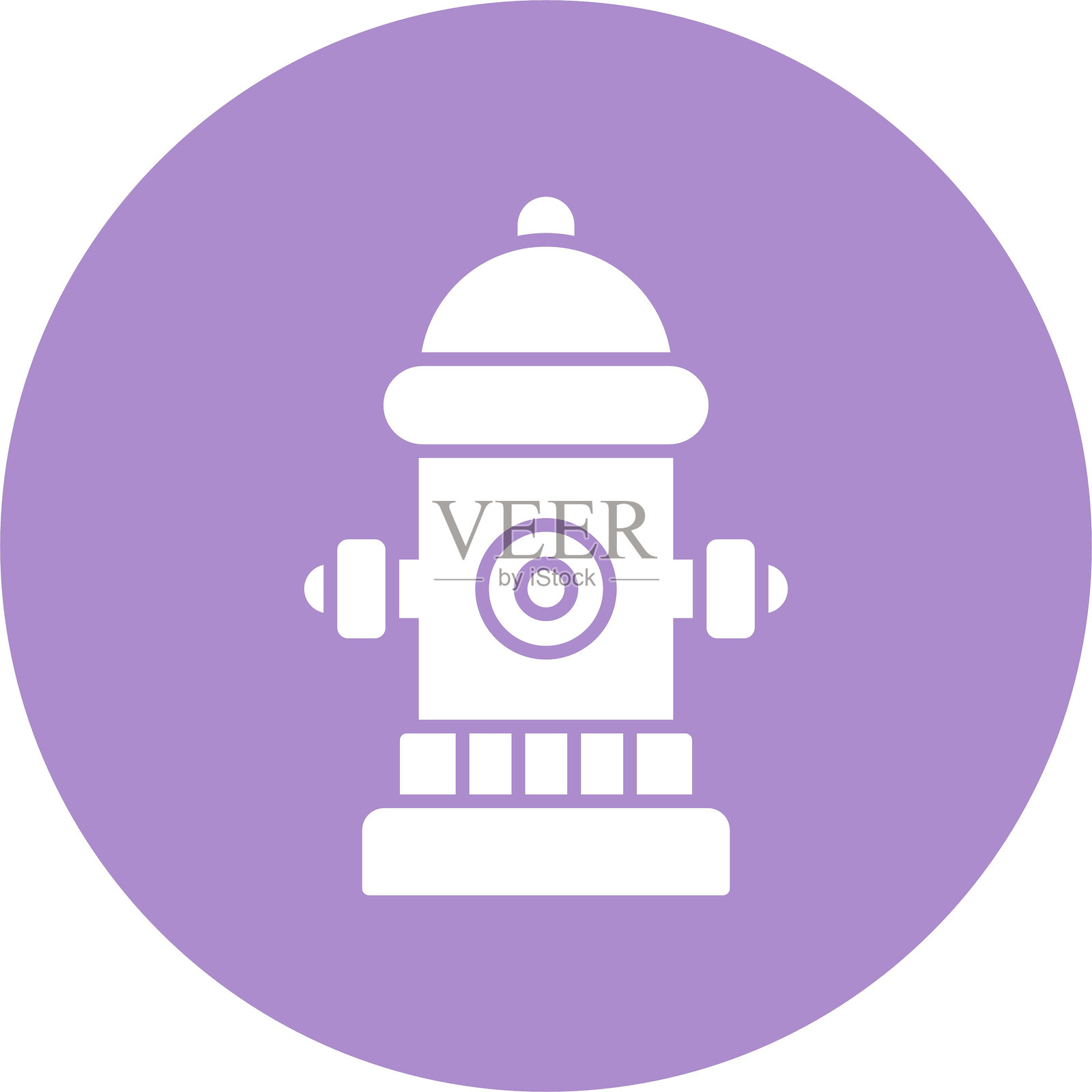 消防栓图标圆形图案插画图片素材