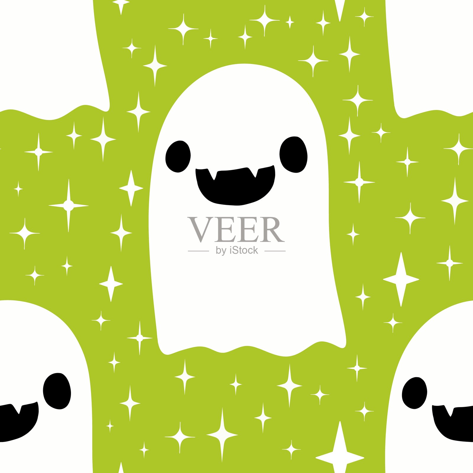 万圣节鬼魂无缝图案,适用于面料、纺织品和包装照片摄影图片