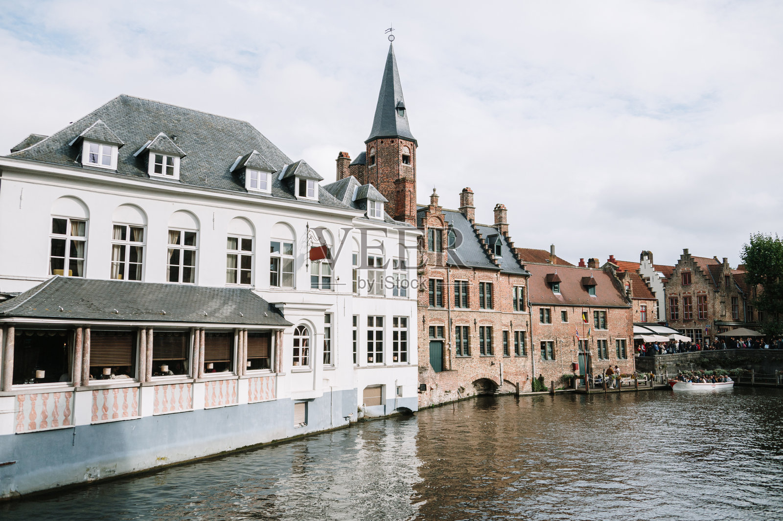 比利时布鲁日的运河照片摄影图片
