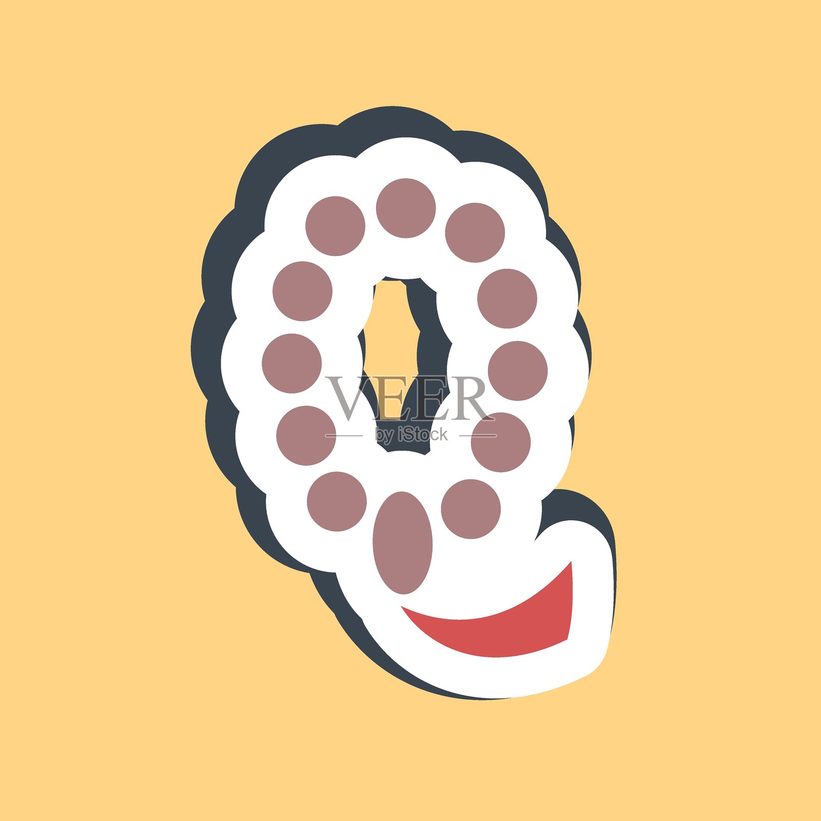 伊斯兰珠子贴纸。包含拉马丹、开斋节和古尔班节的伊斯兰元素。适合用于印刷、海报、标志、装饰、贺卡等。插画图片素材