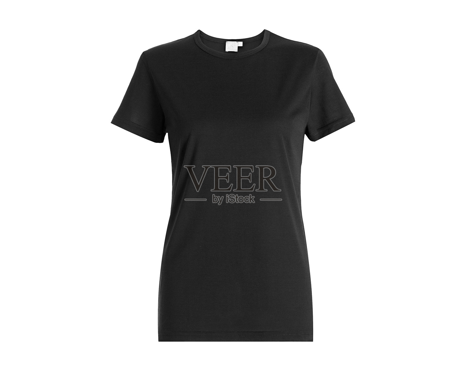 女性T恤,白色背景,正面视图照片摄影图片