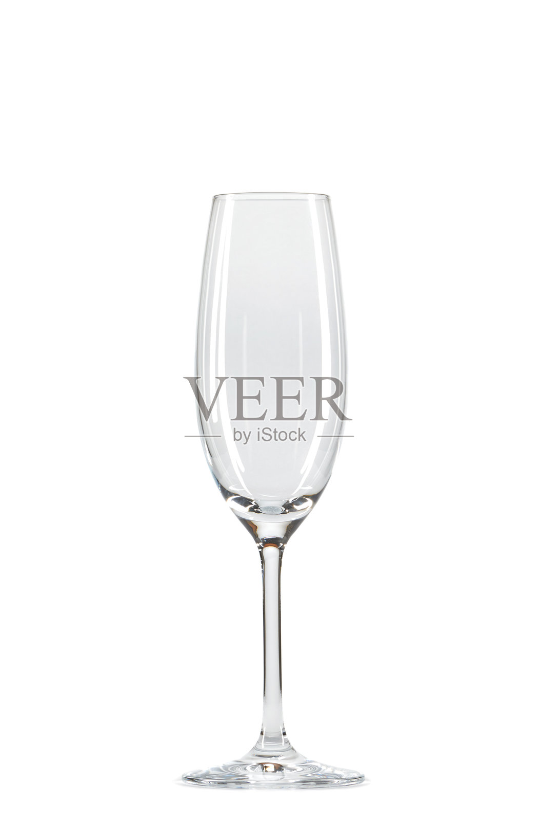 白色背景下空酒杯的特写照片摄影图片