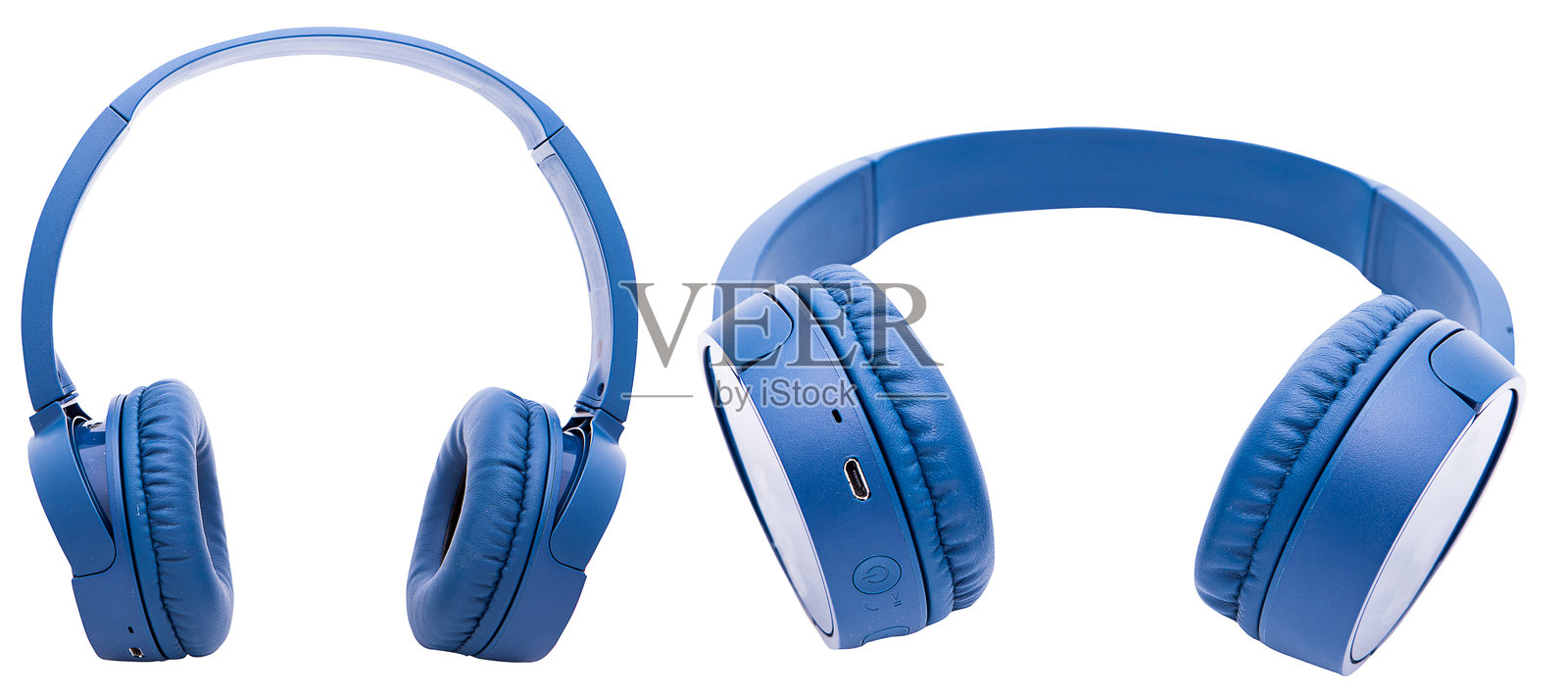 无线耳机在白色背景上孤立展示照片摄影图片