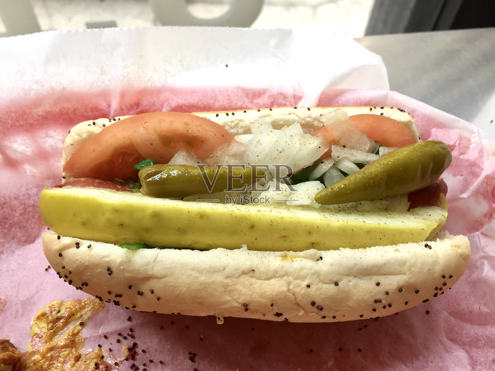 芝加哥热狗照片摄影图片