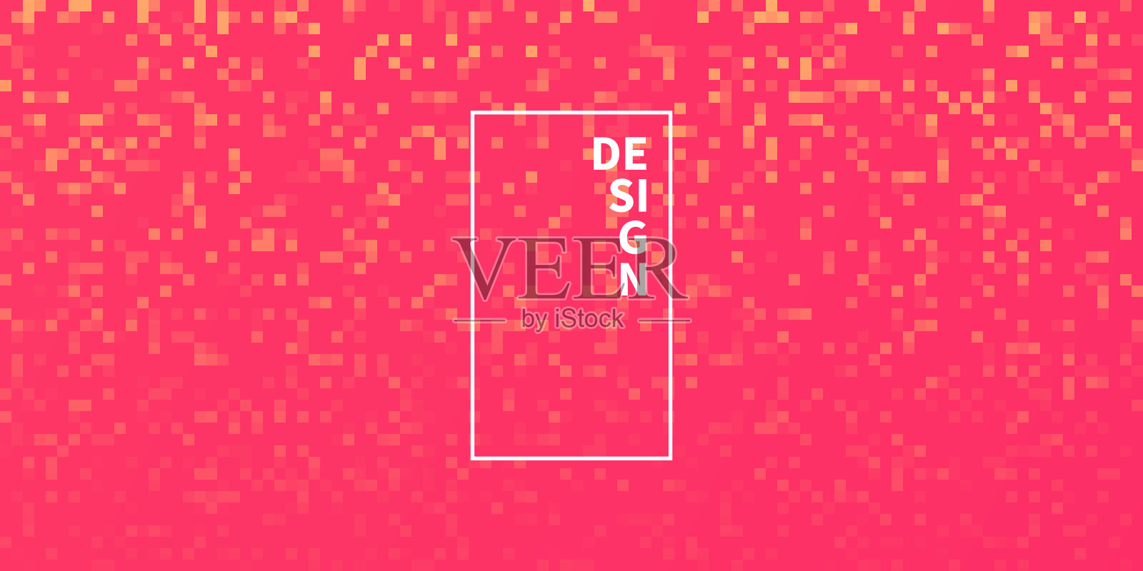 抽象像素背景与红色渐变 - 时尚背景插画图片素材