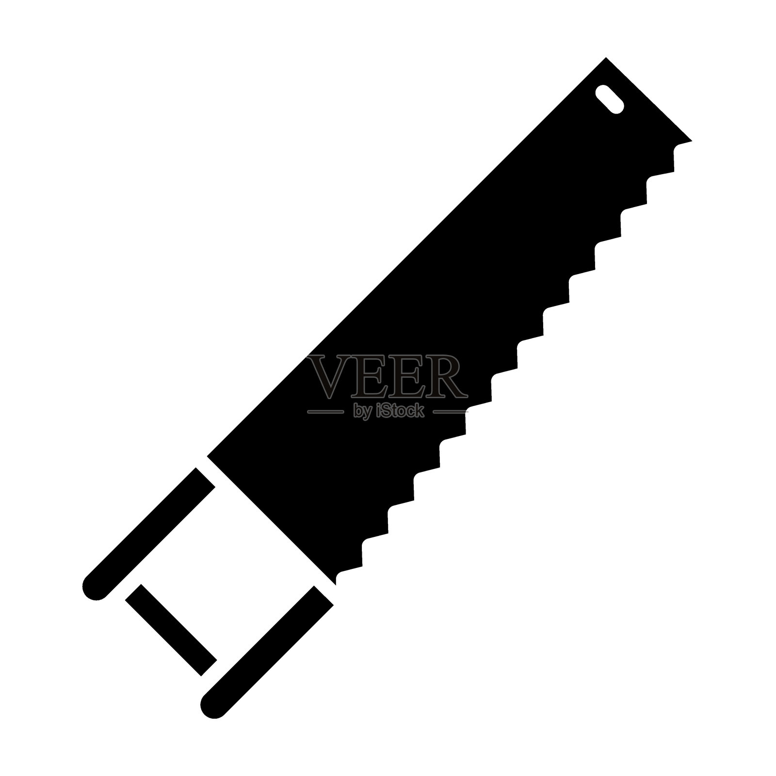 手锯图标风格插画图片素材