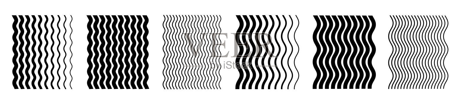 波浪线条图案,波浪纹理插画图片素材
