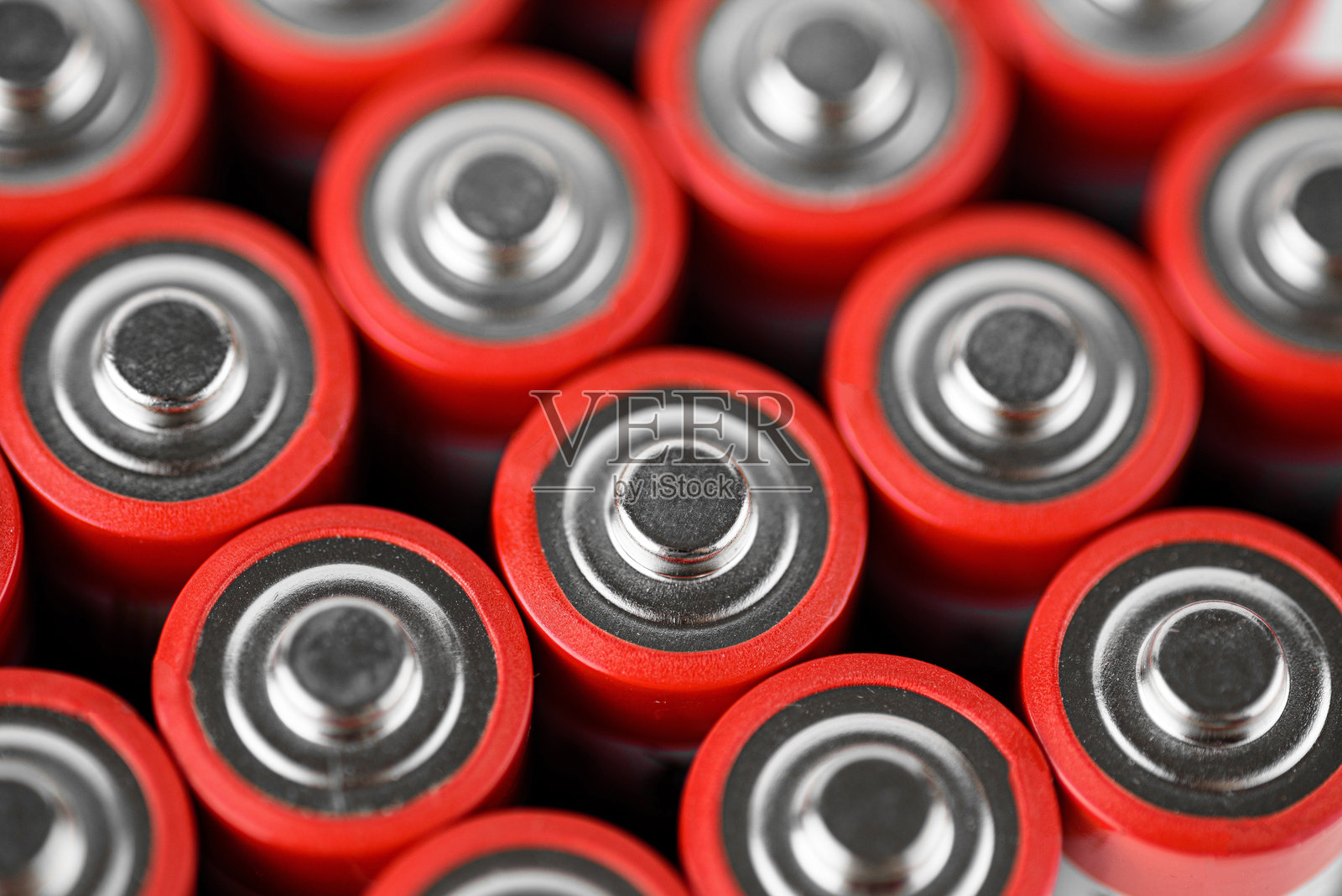 碱性AA电池,俯视图照片摄影图片