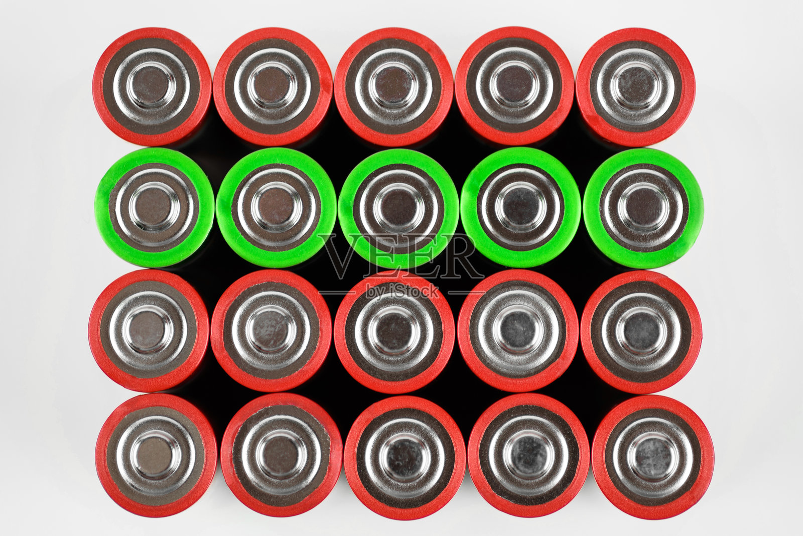 碱性AA电池,俯视图照片摄影图片