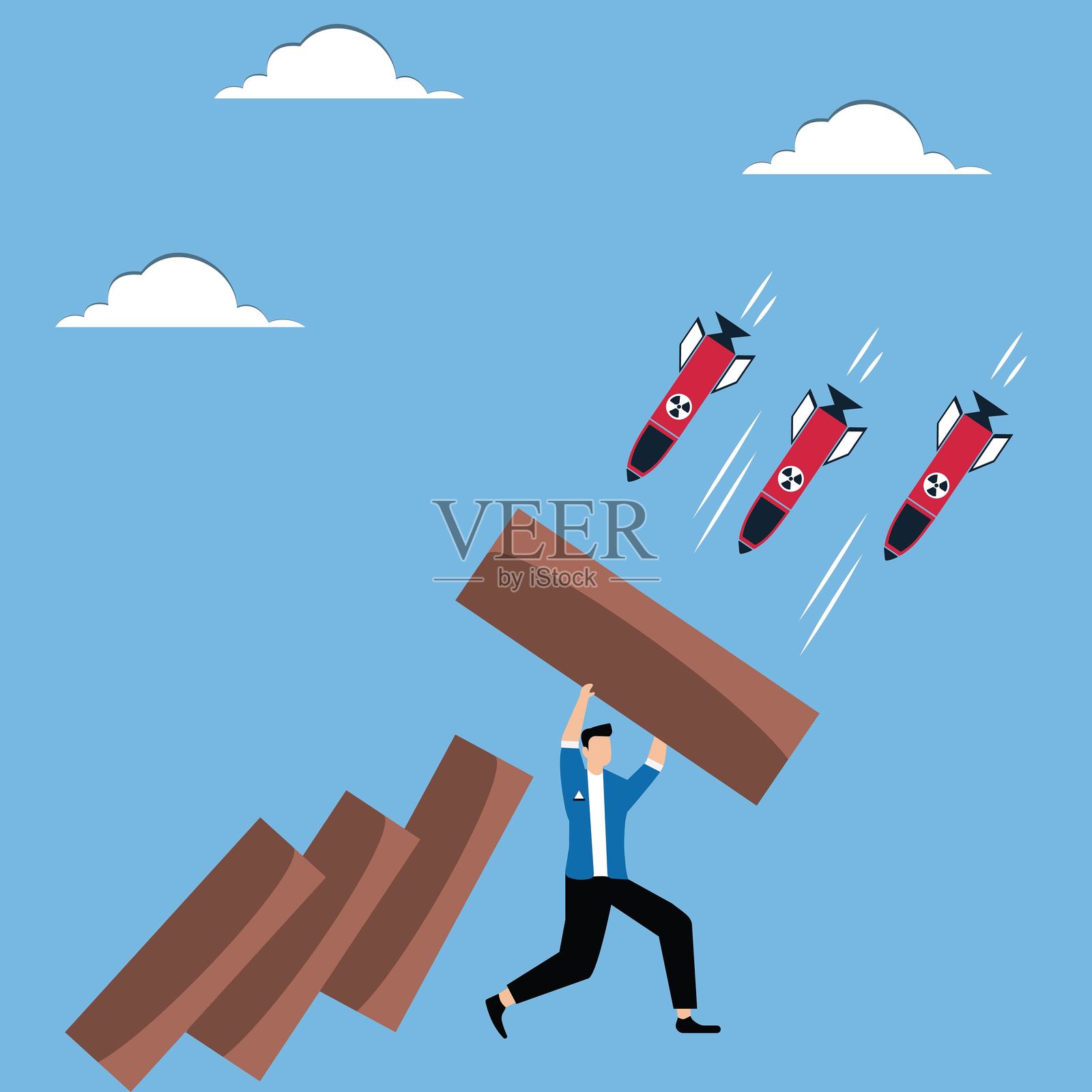 战时情况的财政援助政策插画图片素材