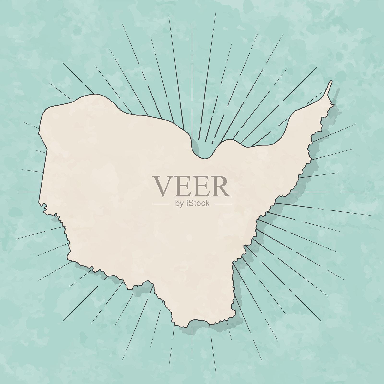 肯塔基州刘易斯县。复古风格地图 - 旧纹理纸张插画图片素材