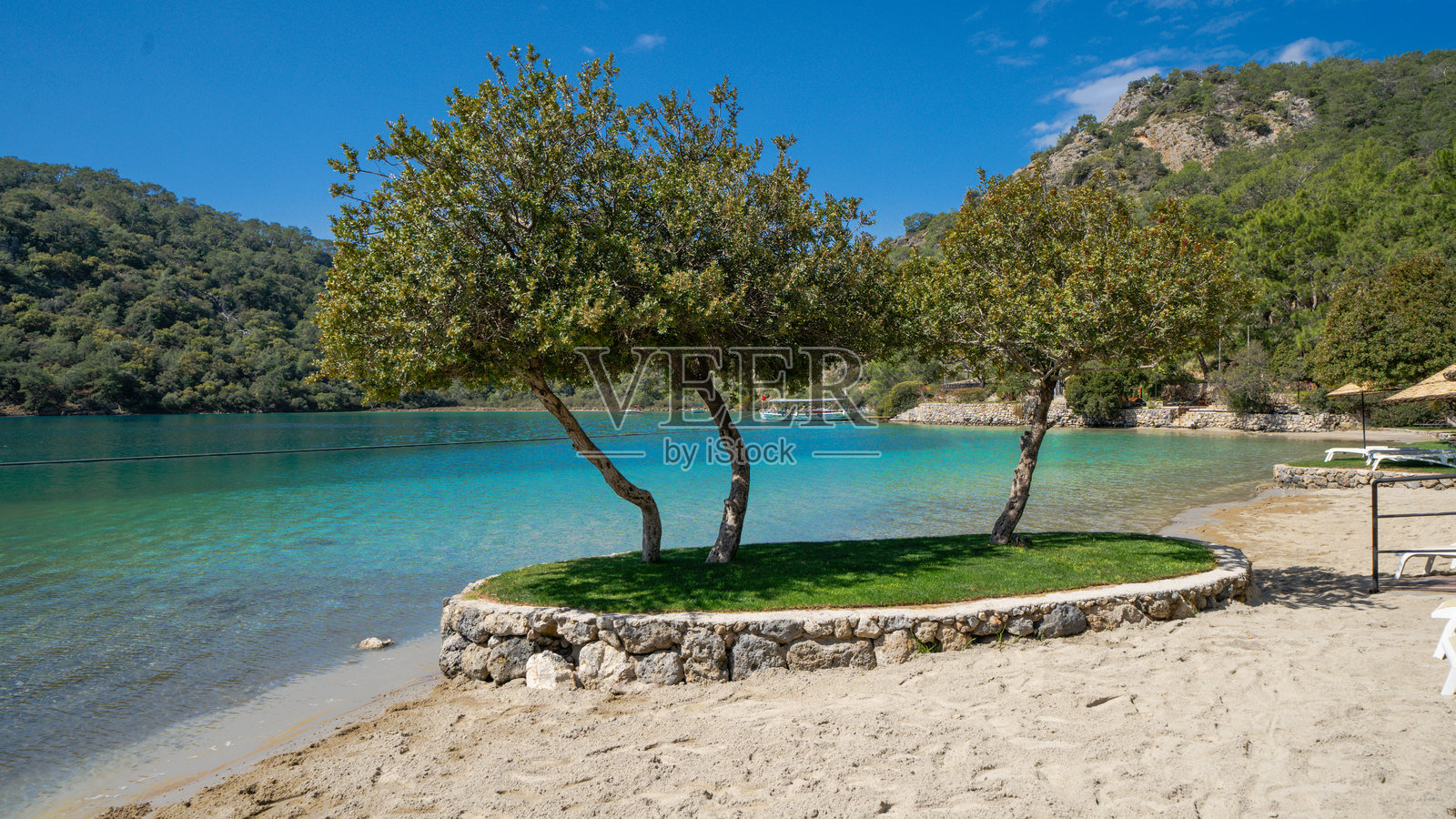 夏季海滩氛围 清澈的海洋照片摄影图片