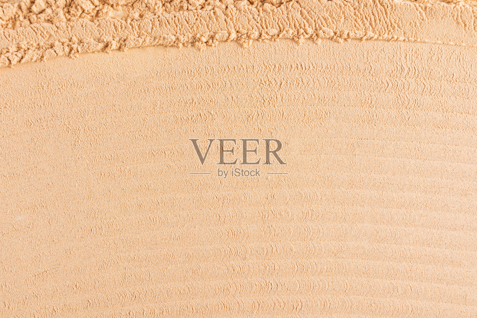 自然色调的松散干粉抽象化妆背景纹理。柔和的平行纹理线条。设计布局。俯视图。留白空间。照片摄影图片