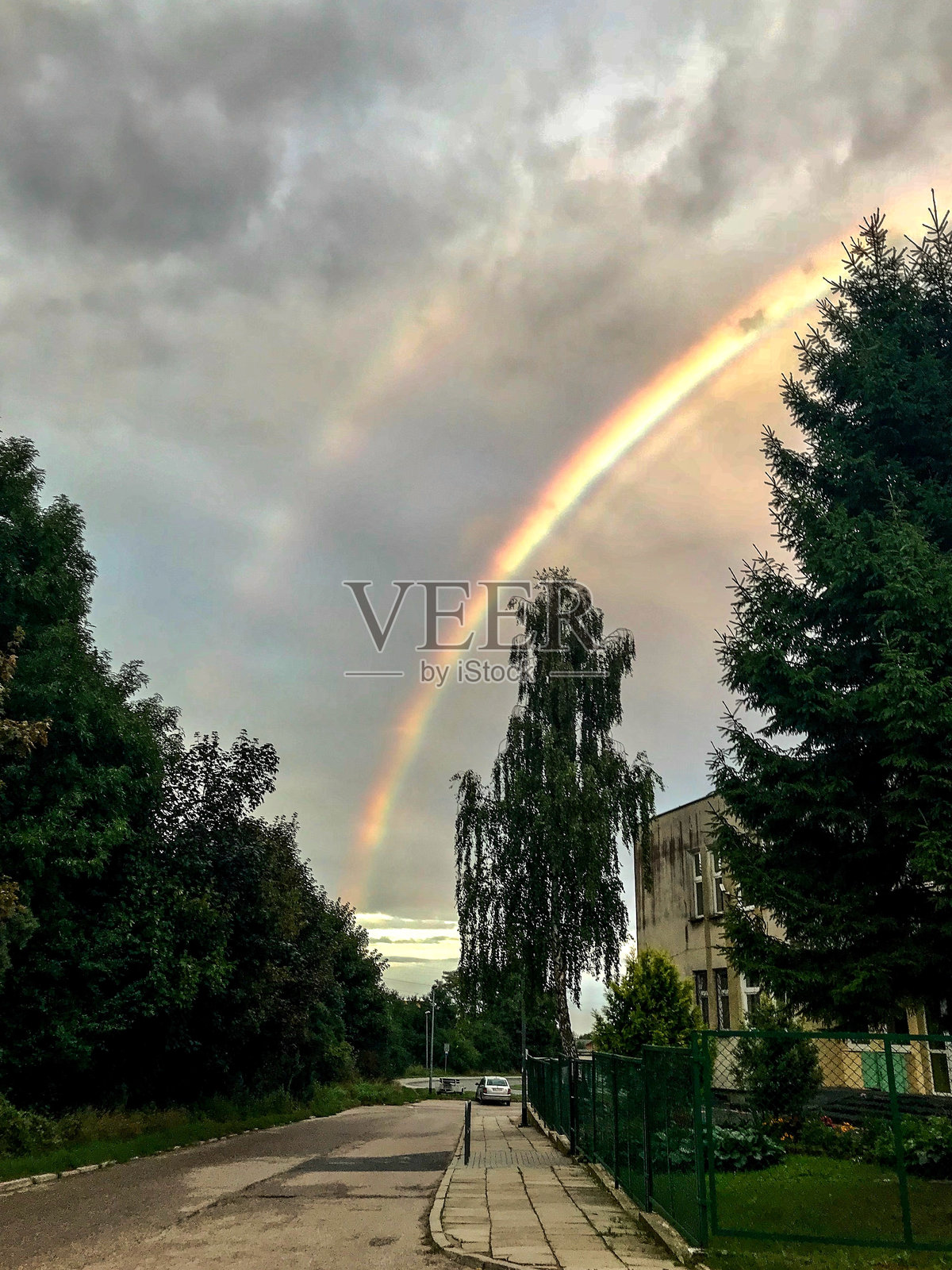 波兰的彩虹照片摄影图片