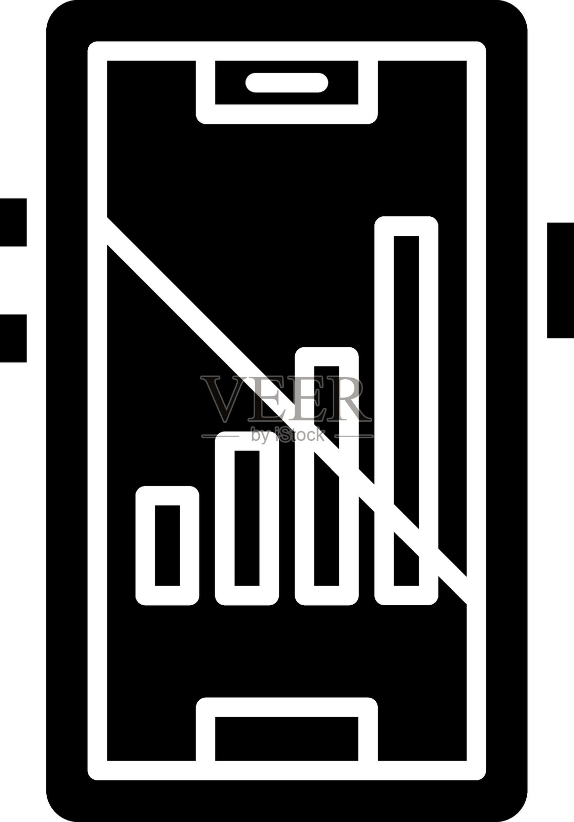 信号手机关闭图标样式插画图片素材