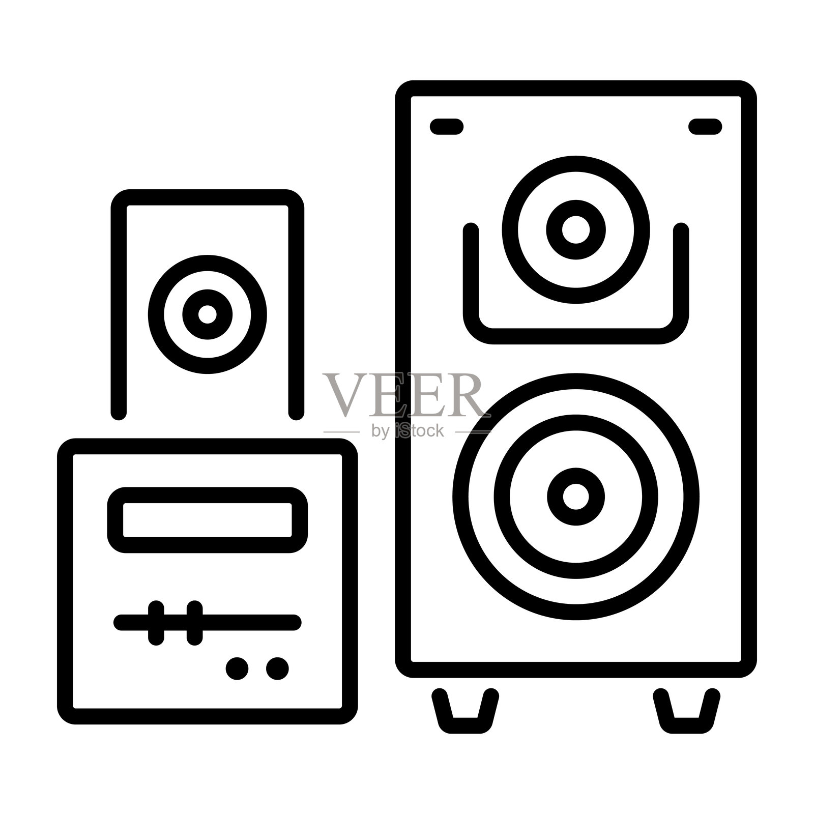 音乐音箱插画图片素材