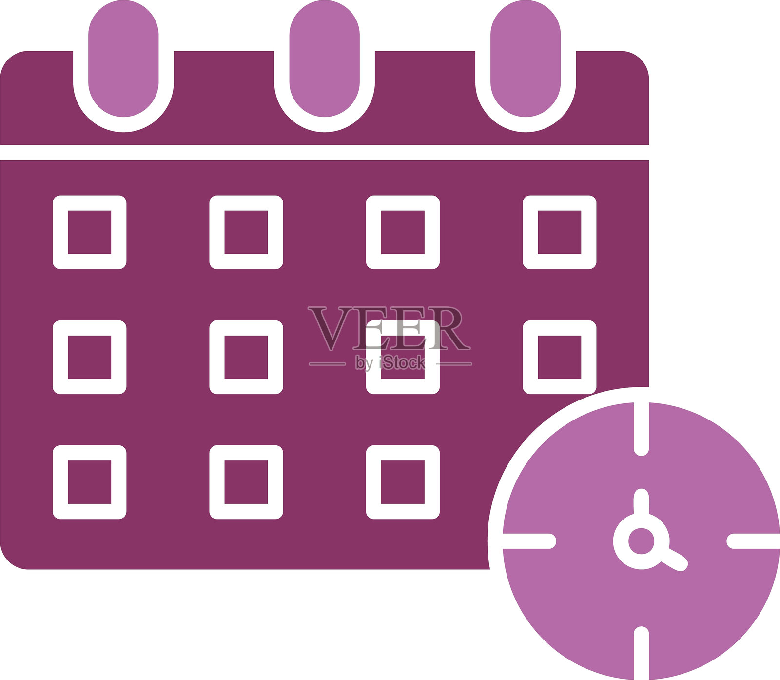 日程安排图标(双色)插画图片素材