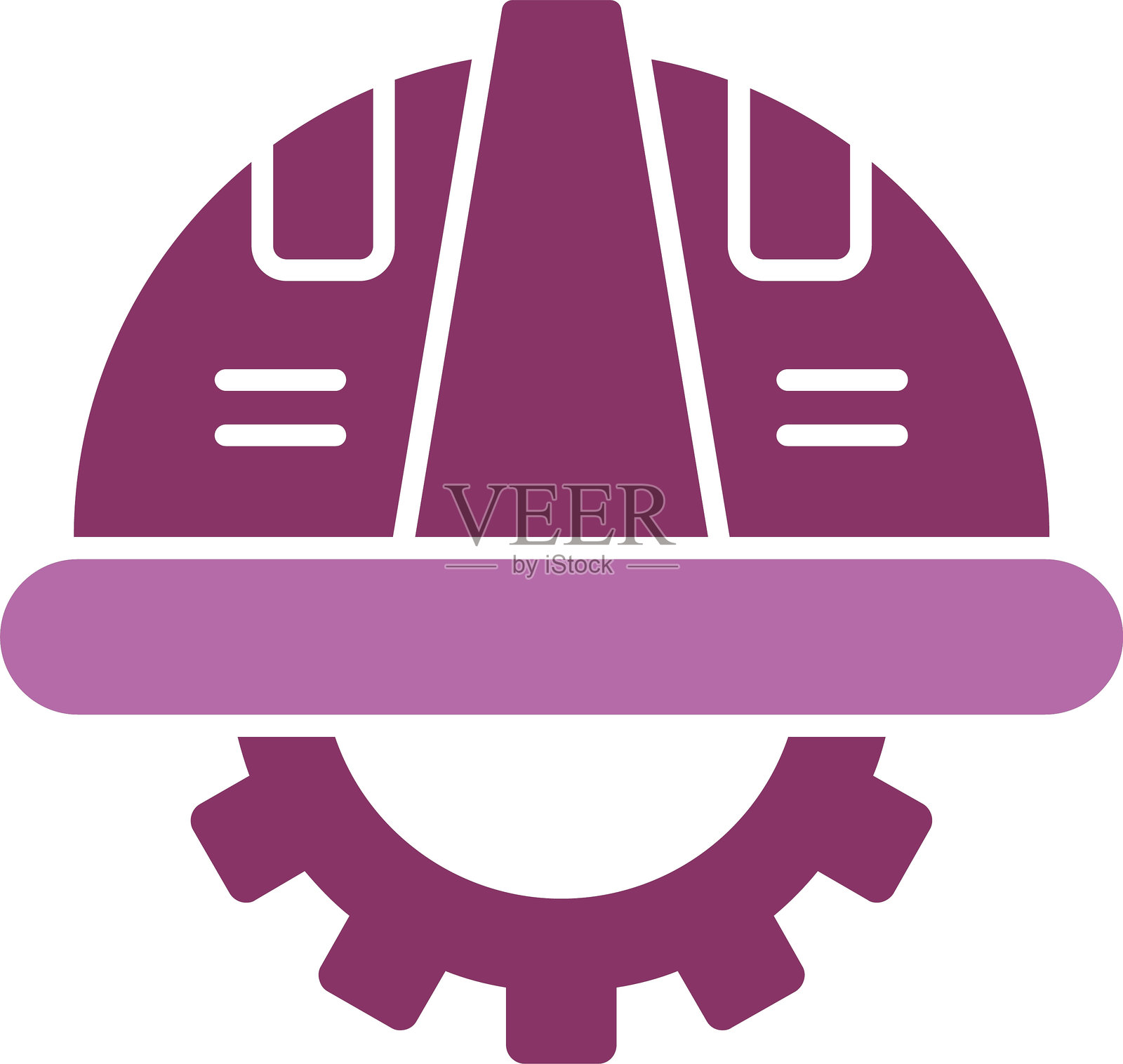 安全头盔图标(双色)插画图片素材