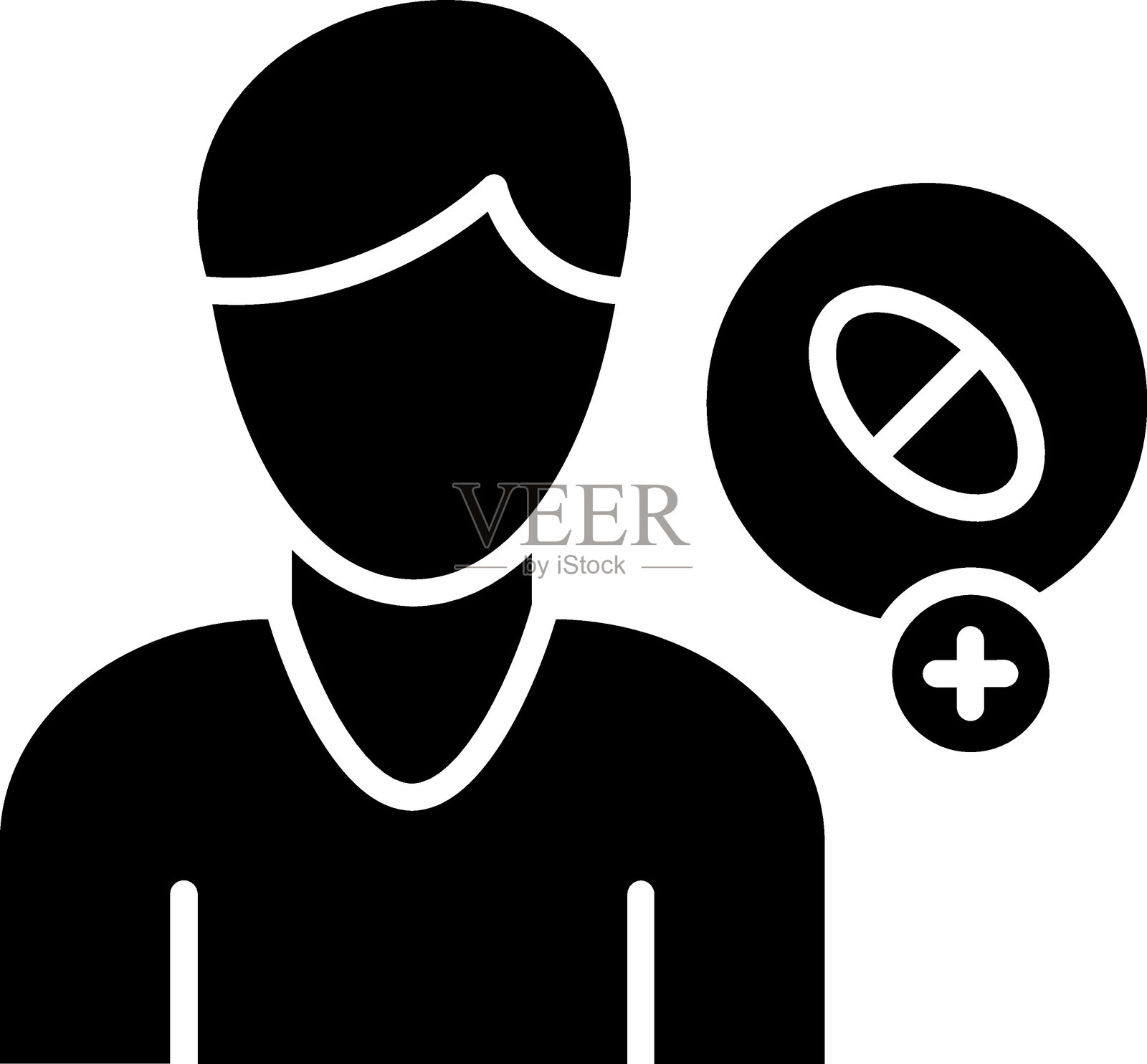 成瘾图标风格插画图片素材