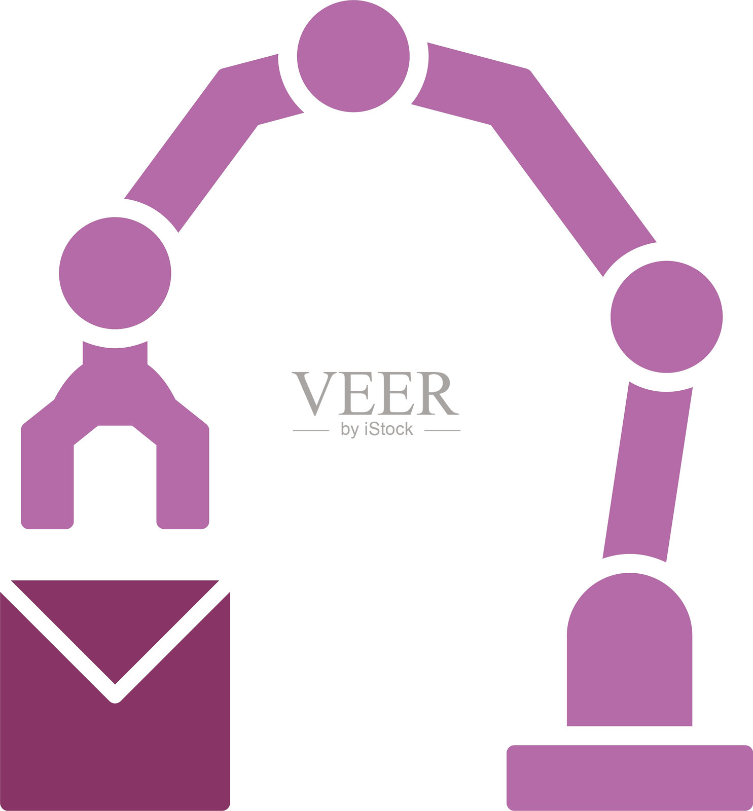 工业机器人图标双色设计插画图片素材