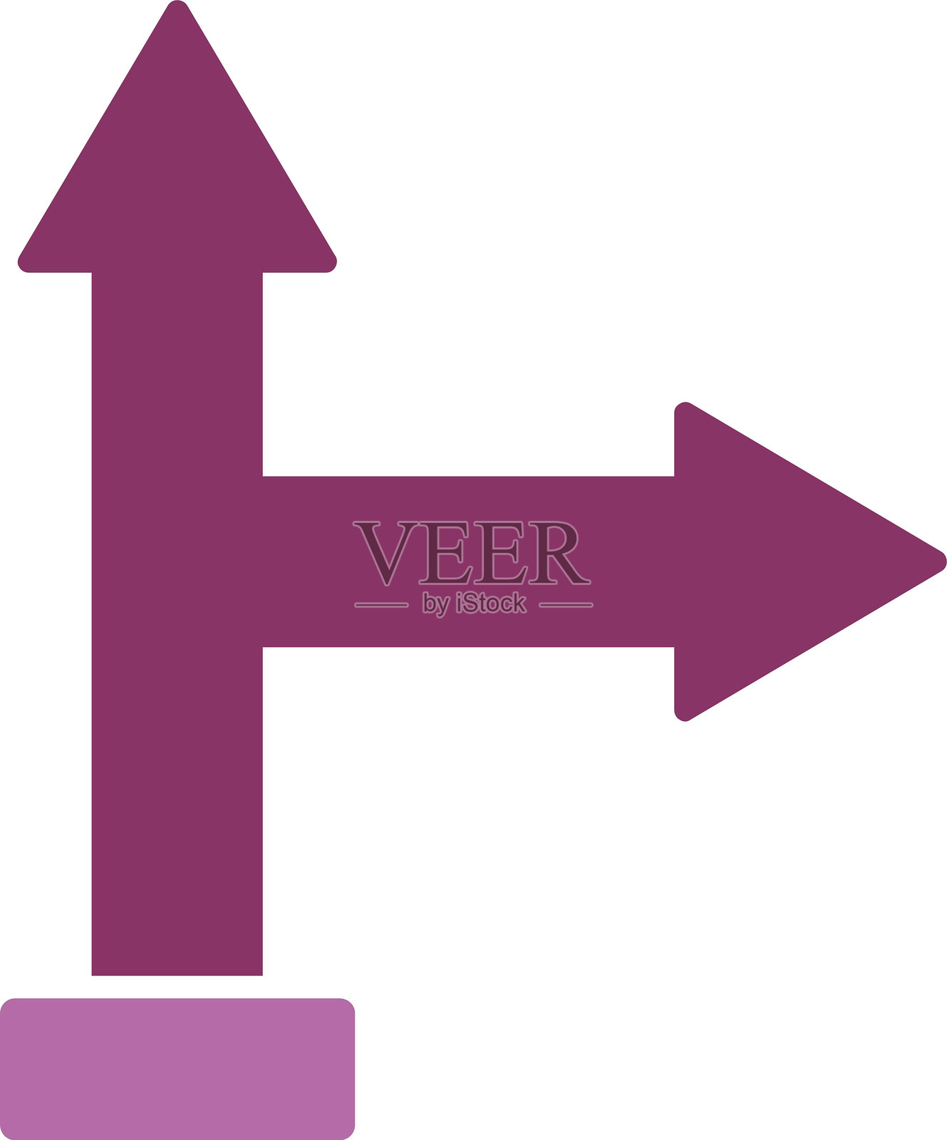 向右箭头双色图标插画图片素材