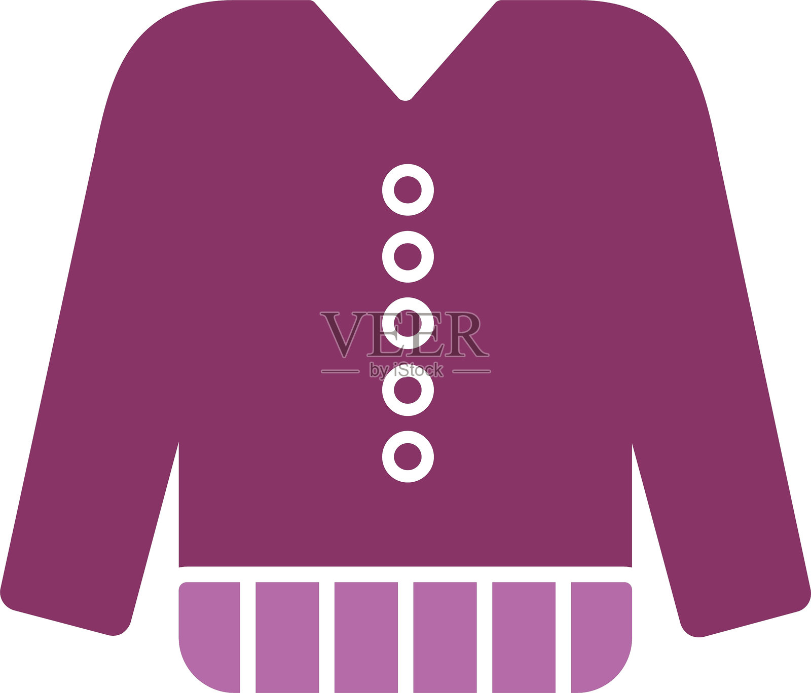 毛衣图标(双色)插画图片素材