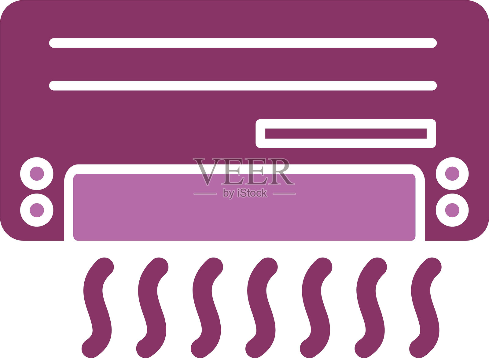 空调图标双色设计插画图片素材