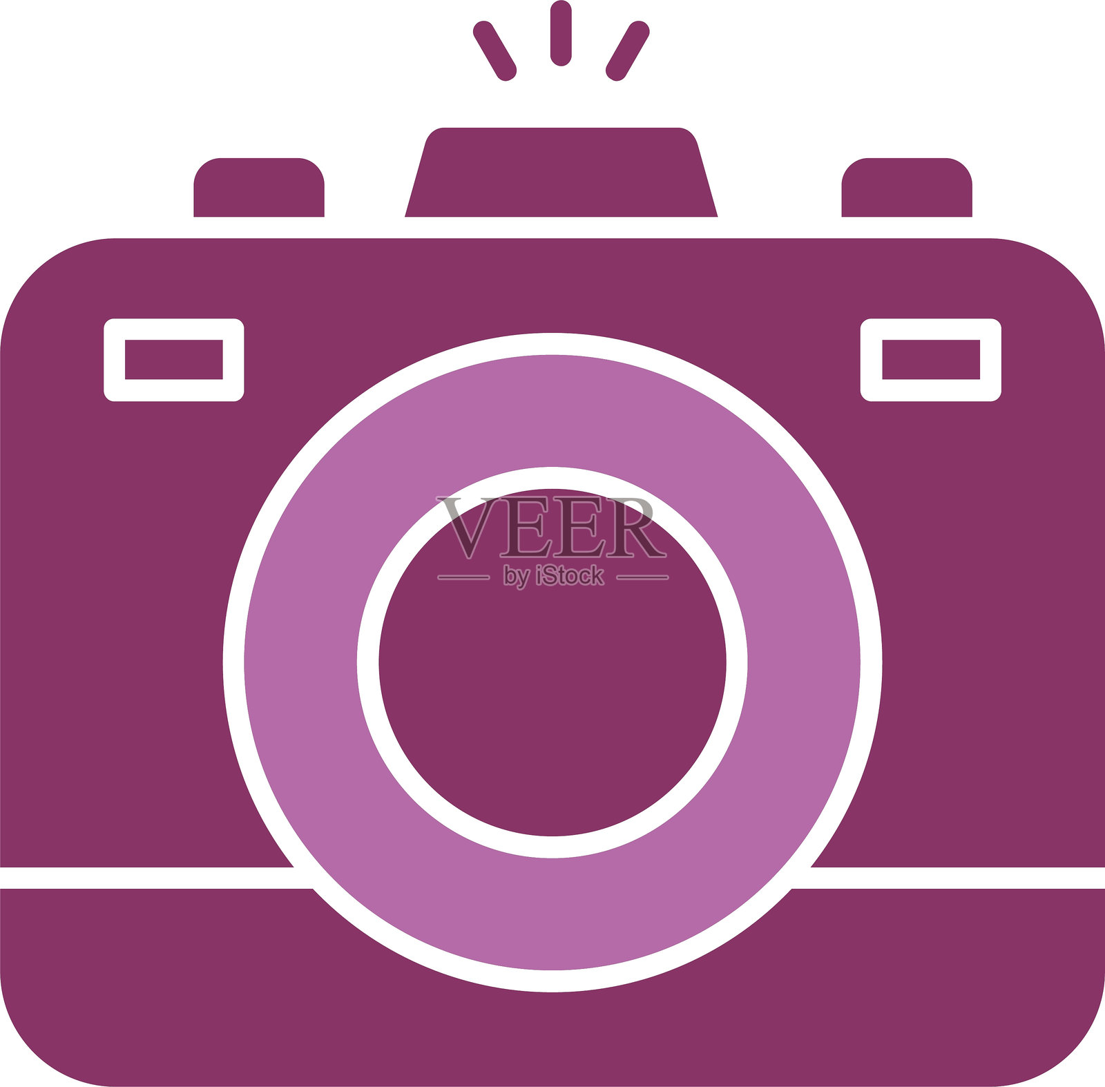 相机图标双色设计插画图片素材