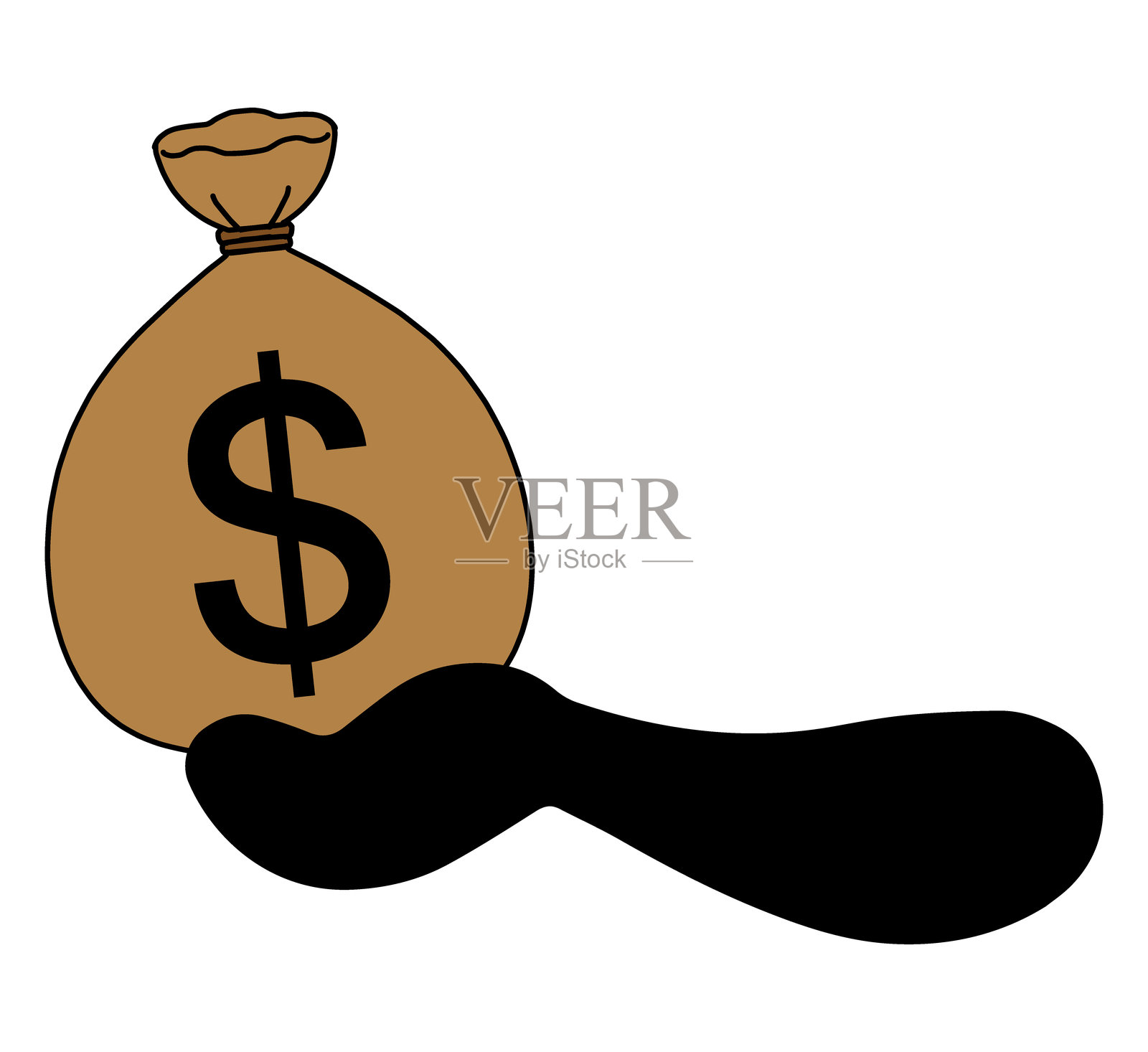 可疑金钱的黑手握着钞票的图像素材插画图片素材