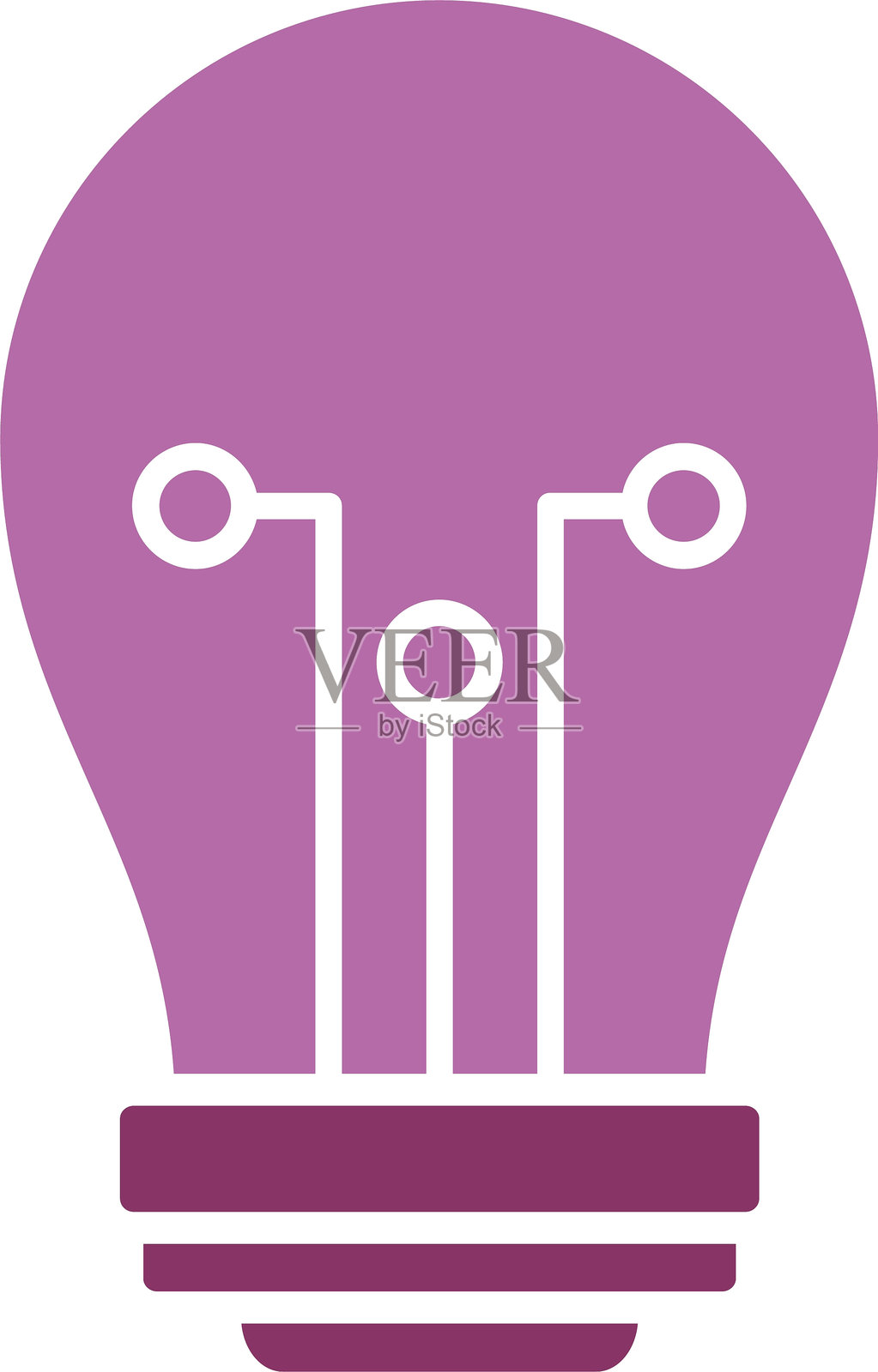 双色灯泡图标插画图片素材