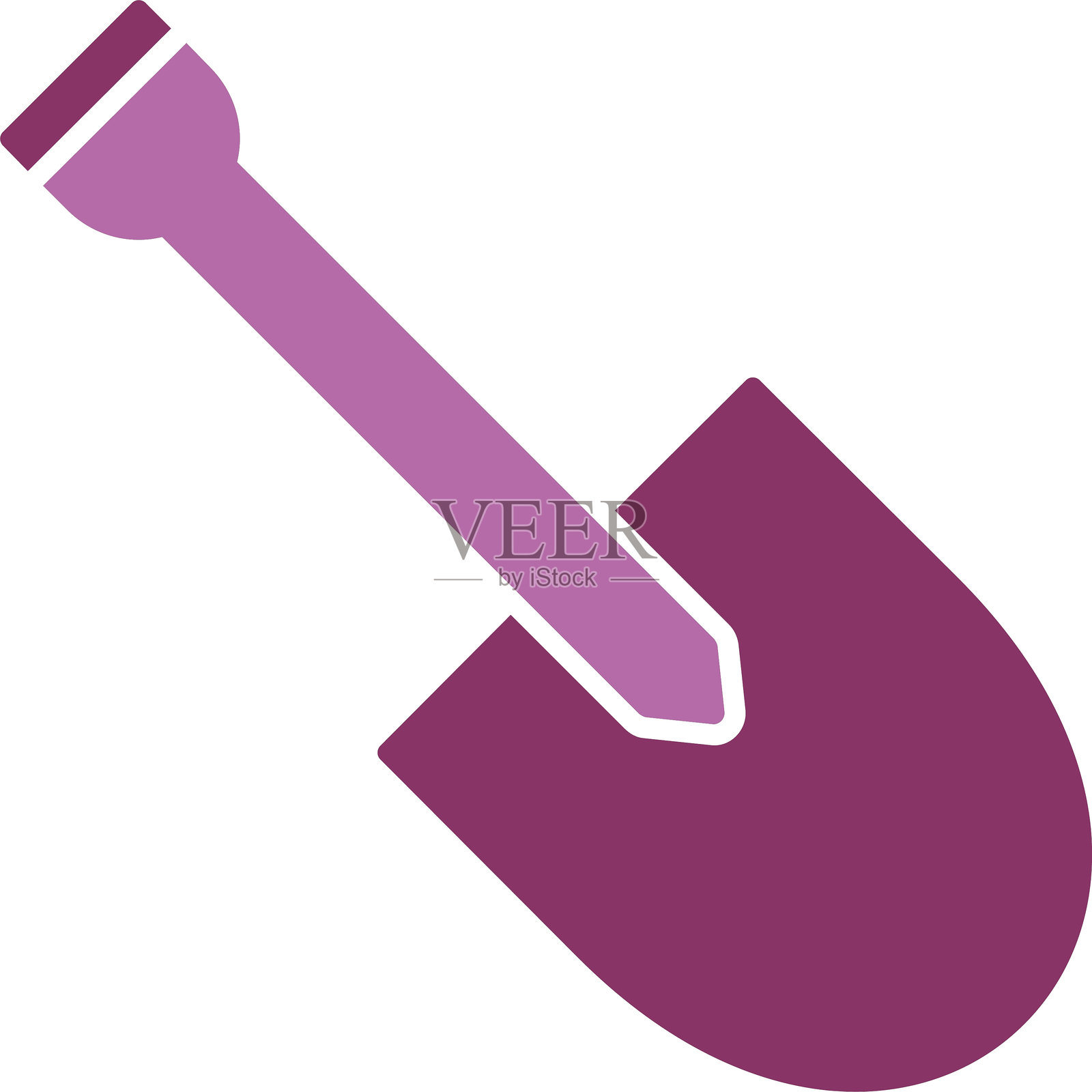 铲子图标(双色)插画图片素材