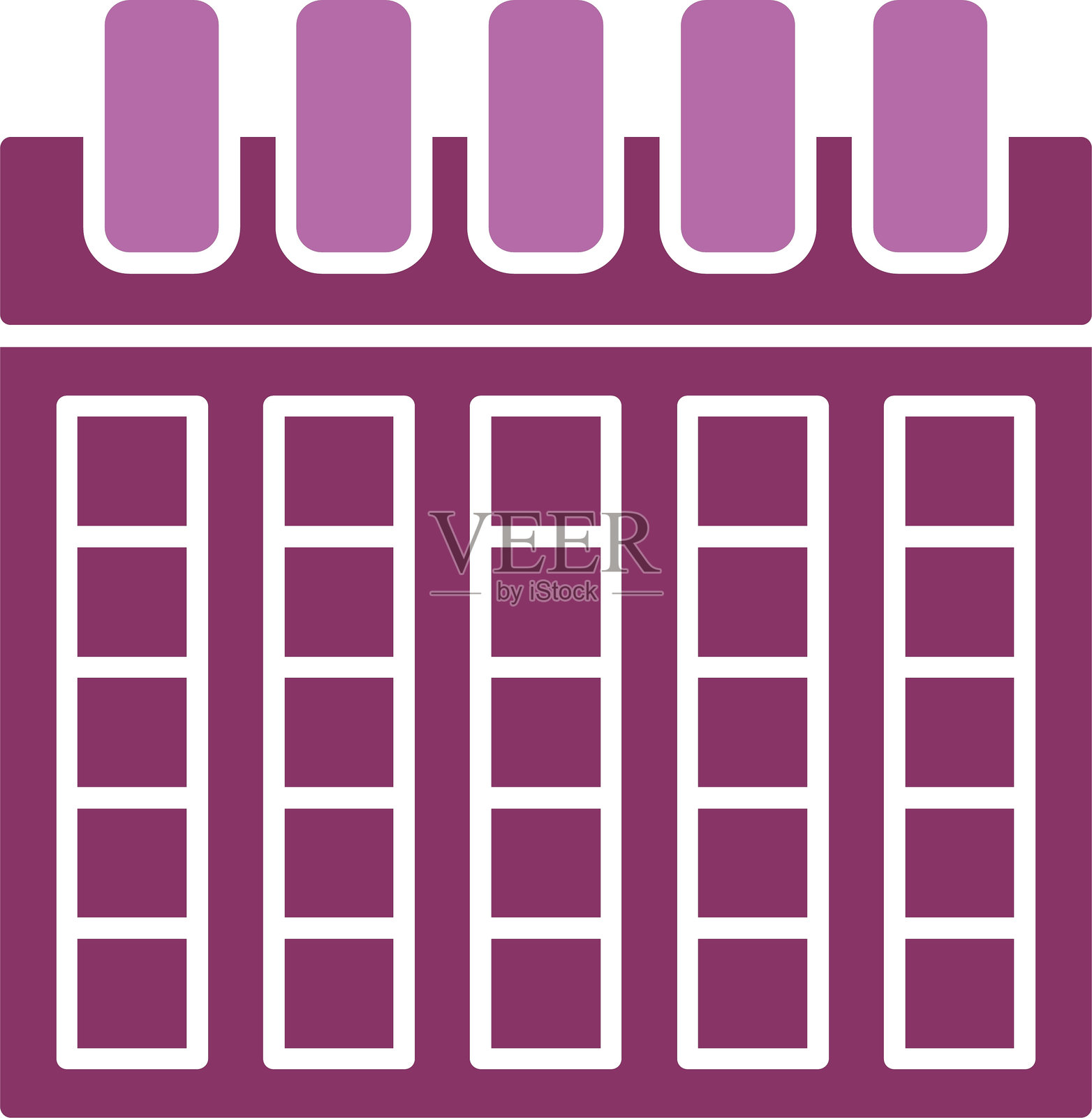 日程安排图标(双色)插画图片素材