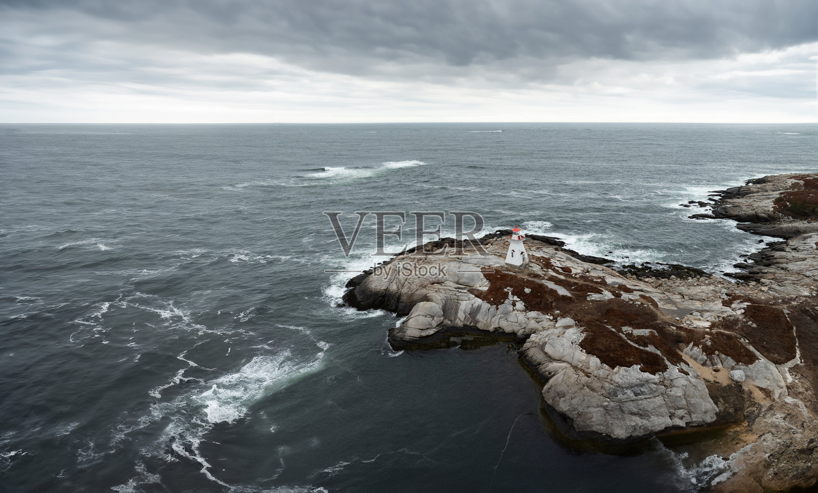暴风雨中的特伦斯湾灯塔照片摄影图片