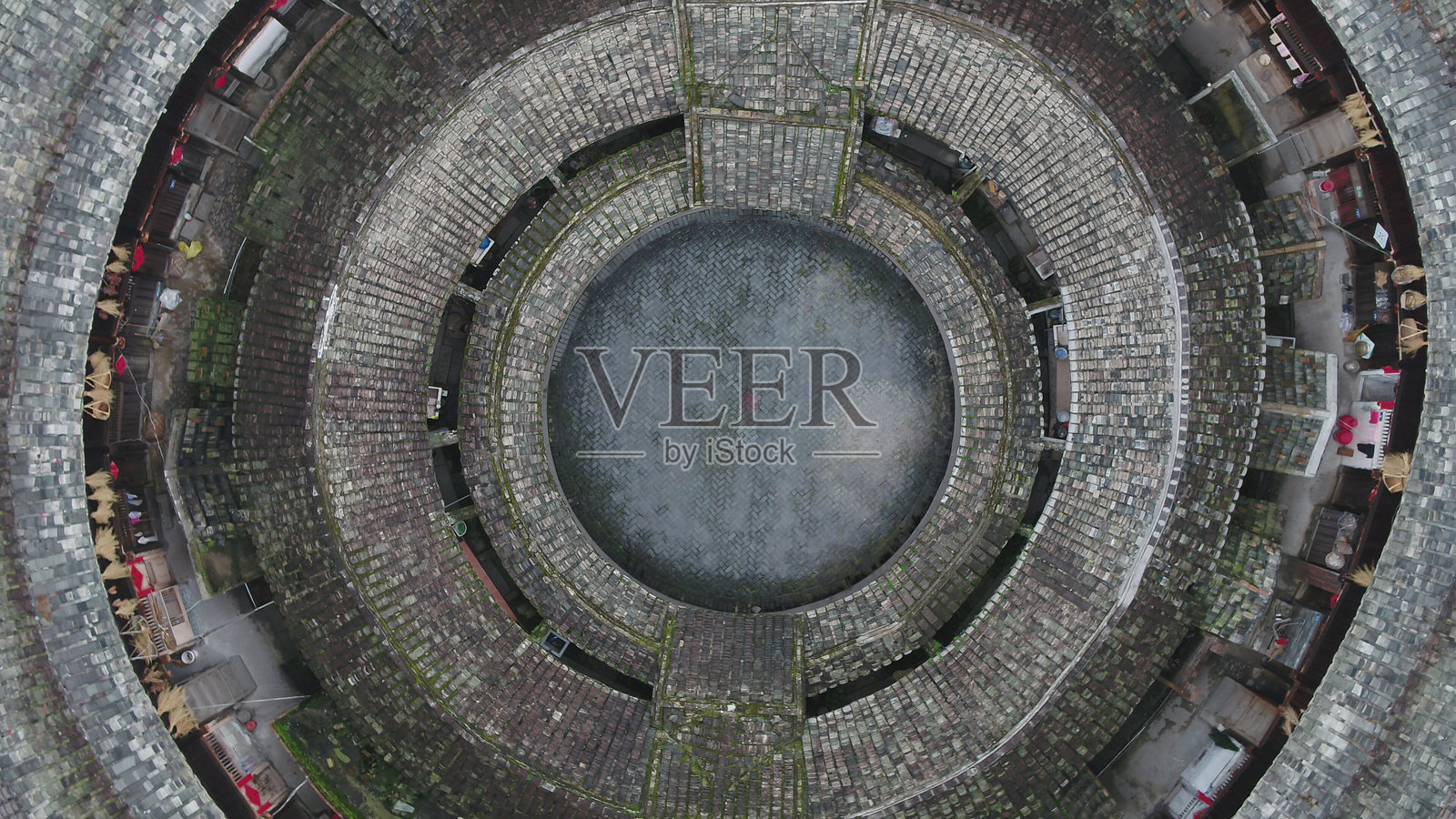 福建土楼,客家人建筑,位于中国亚洲。照片摄影图片