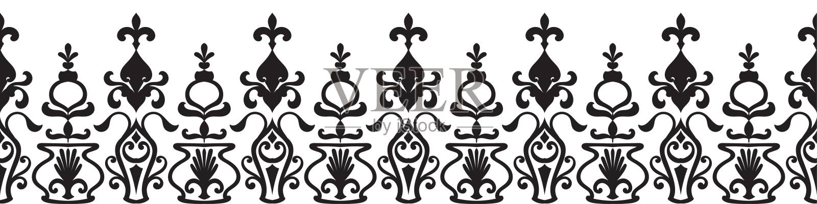 地毯图案纺织数字设计动机图案装饰手工艺术框架礼品卡壁纸女性服装正反面及杜帕塔印花元素巴洛克装饰佩斯利抽象边框地毯插画图片素材