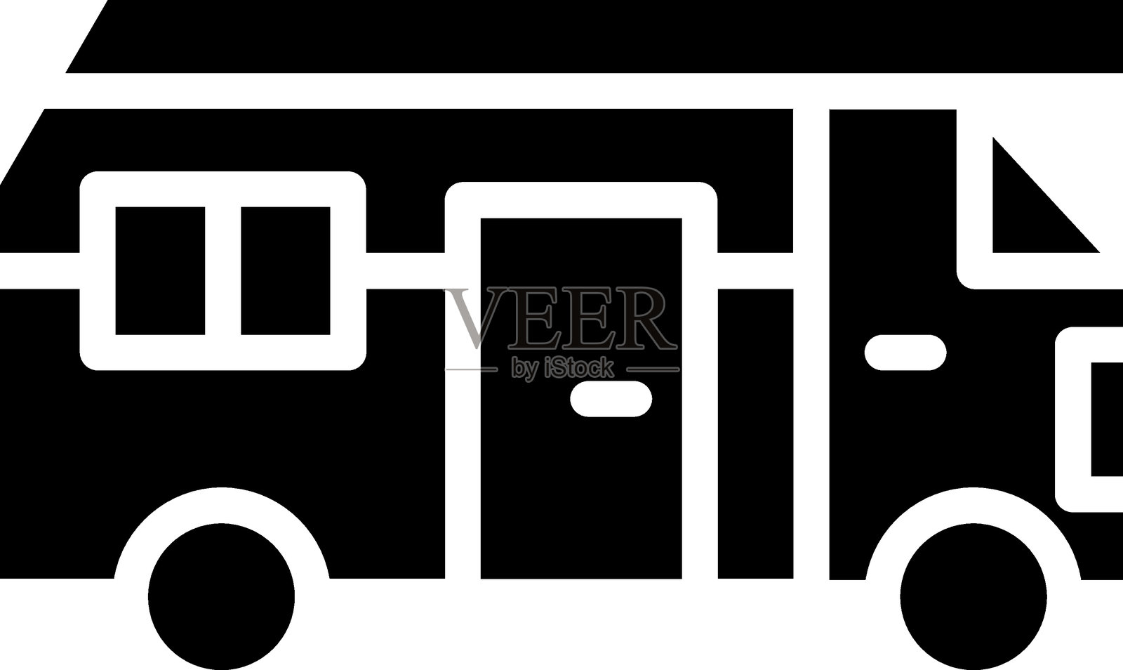 露营车图标风格插画图片素材